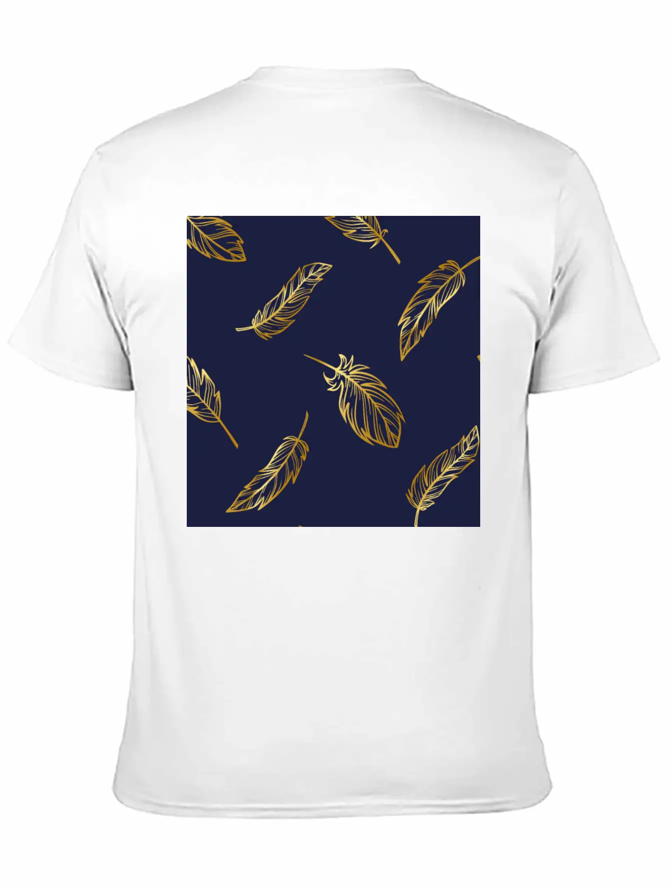 Feather Gold Breathable Soft Cotton T-Shirt – Timeless Casual Look