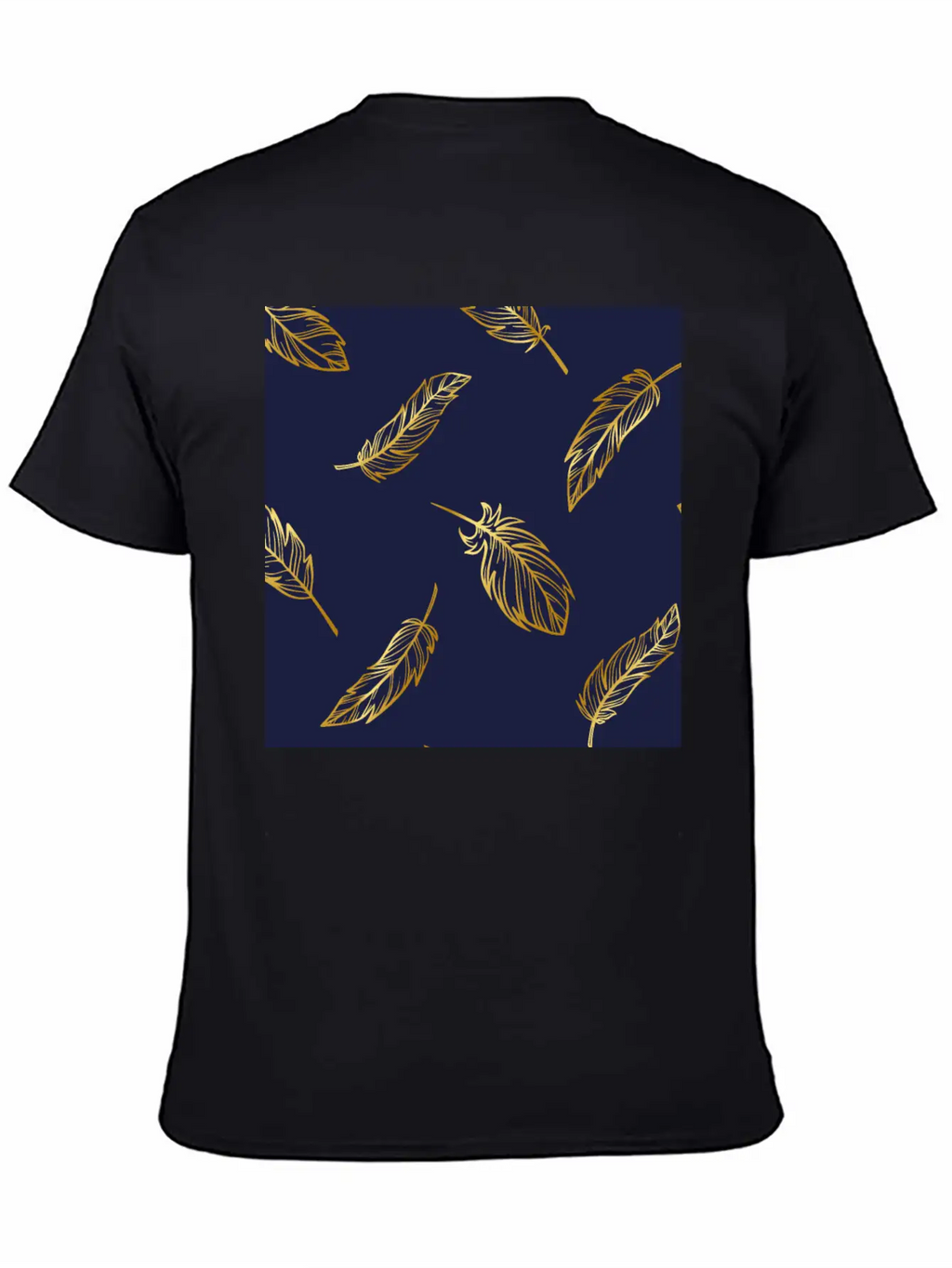 Feather Gold Breathable Soft Cotton T-Shirt – Timeless Casual Look