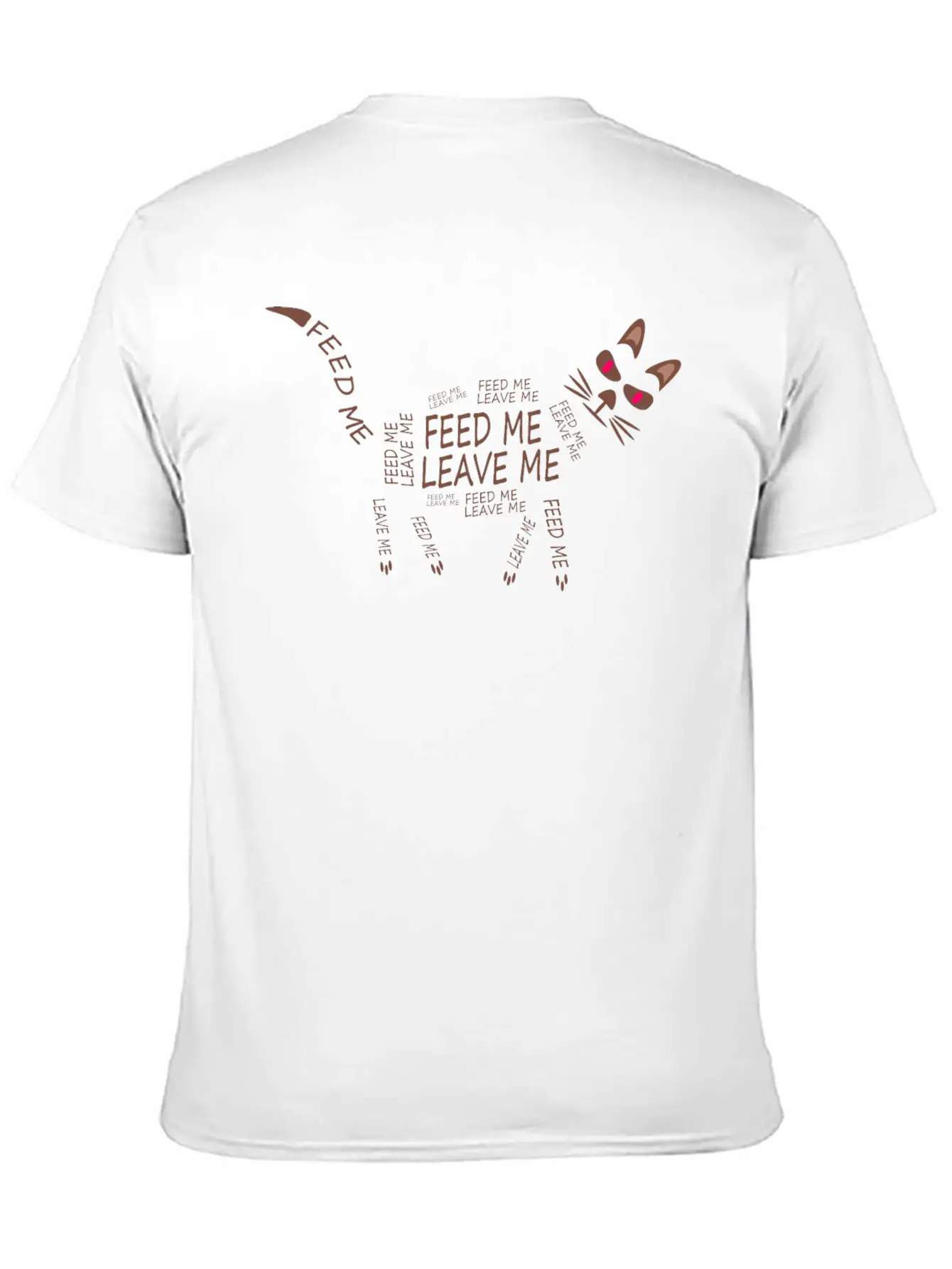 Feed Me, Leave Me Cat Breathable Soft Cotton T-Shirt – Timeless Casual Look