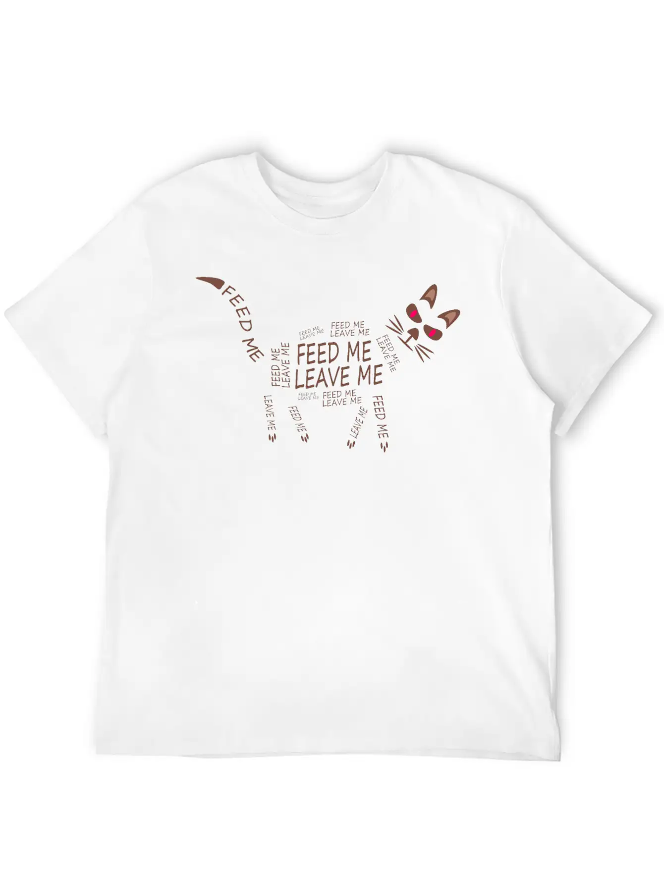Feed Me, Leave Me Cat Breathable Soft Cotton T-Shirt – Timeless Casual Look