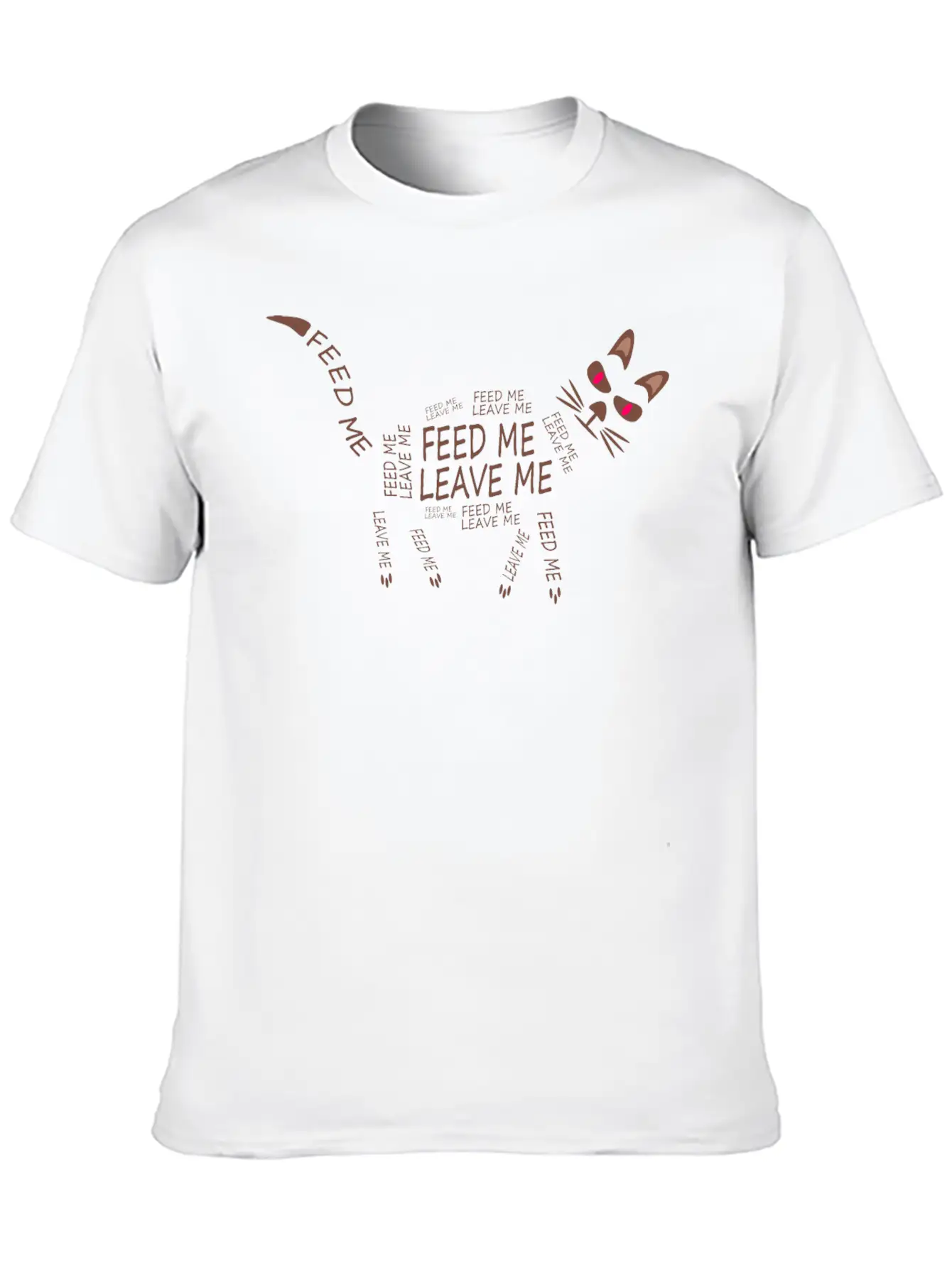 Feed Me, Leave Me Cat Breathable Soft Cotton T-Shirt – Timeless Casual Look