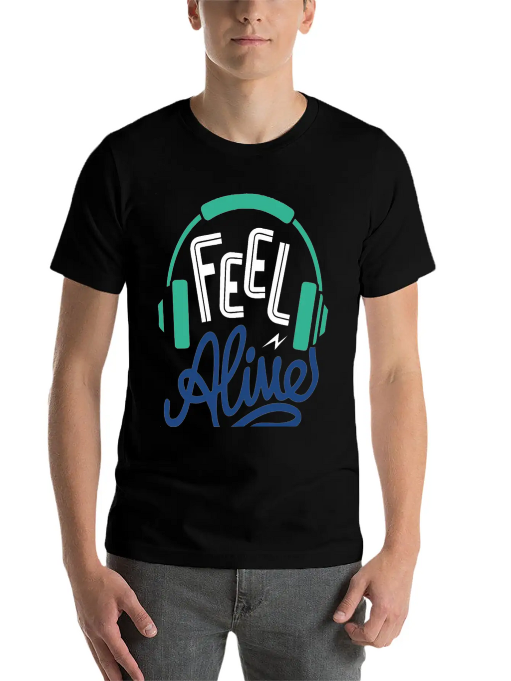 Feel Alive Unisex Short Sleeve Soft Cotton T-Shirt – Casual Everyday Wear