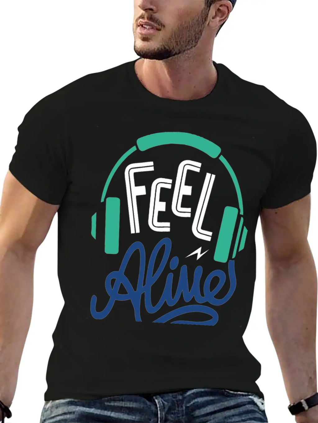 Feel Alive Unisex Short Sleeve Soft Cotton T-Shirt – Casual Everyday Wear