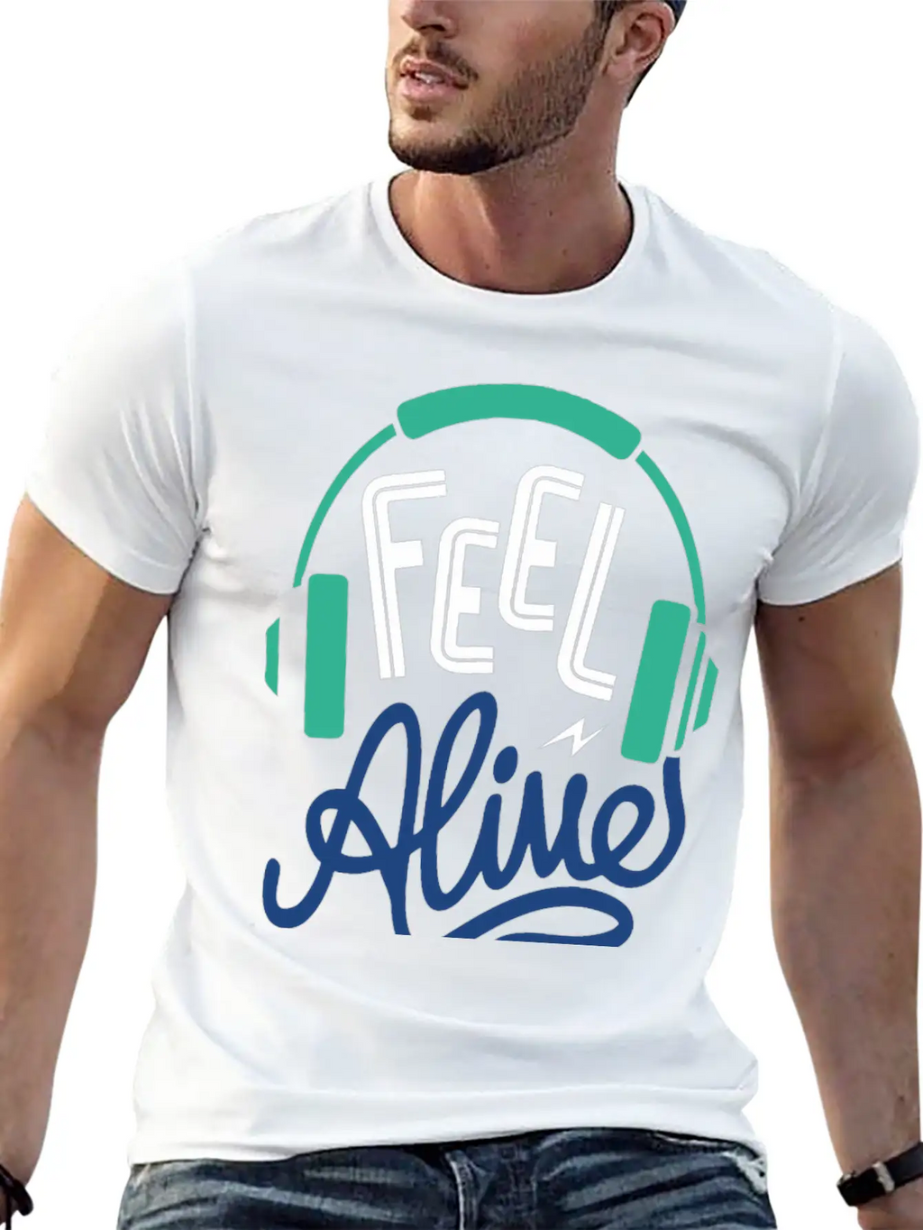 Feel Alive Unisex Short Sleeve Soft Cotton T-Shirt – Casual Everyday Wear