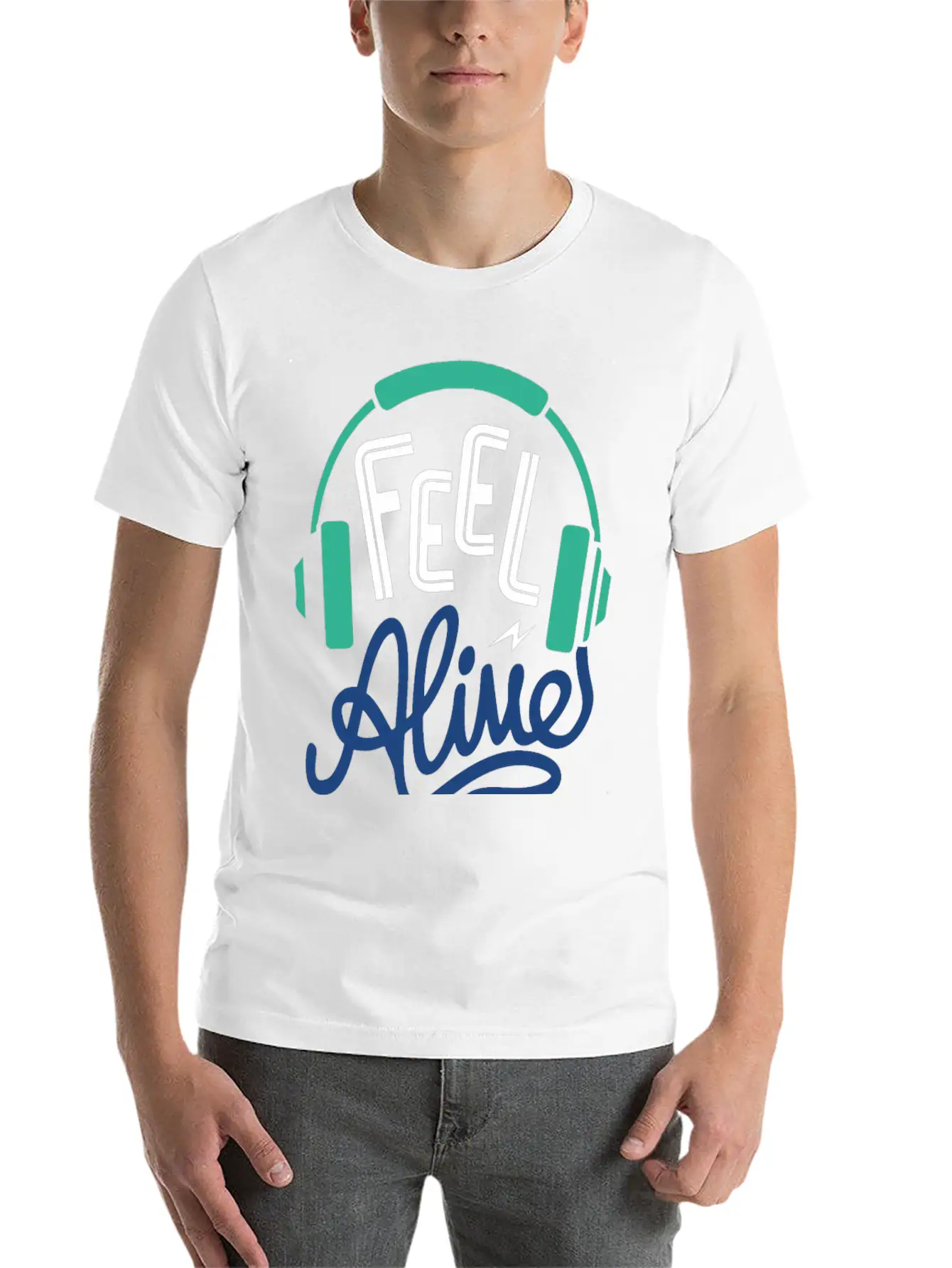 Feel Alive Unisex Short Sleeve Soft Cotton T-Shirt – Casual Everyday Wear