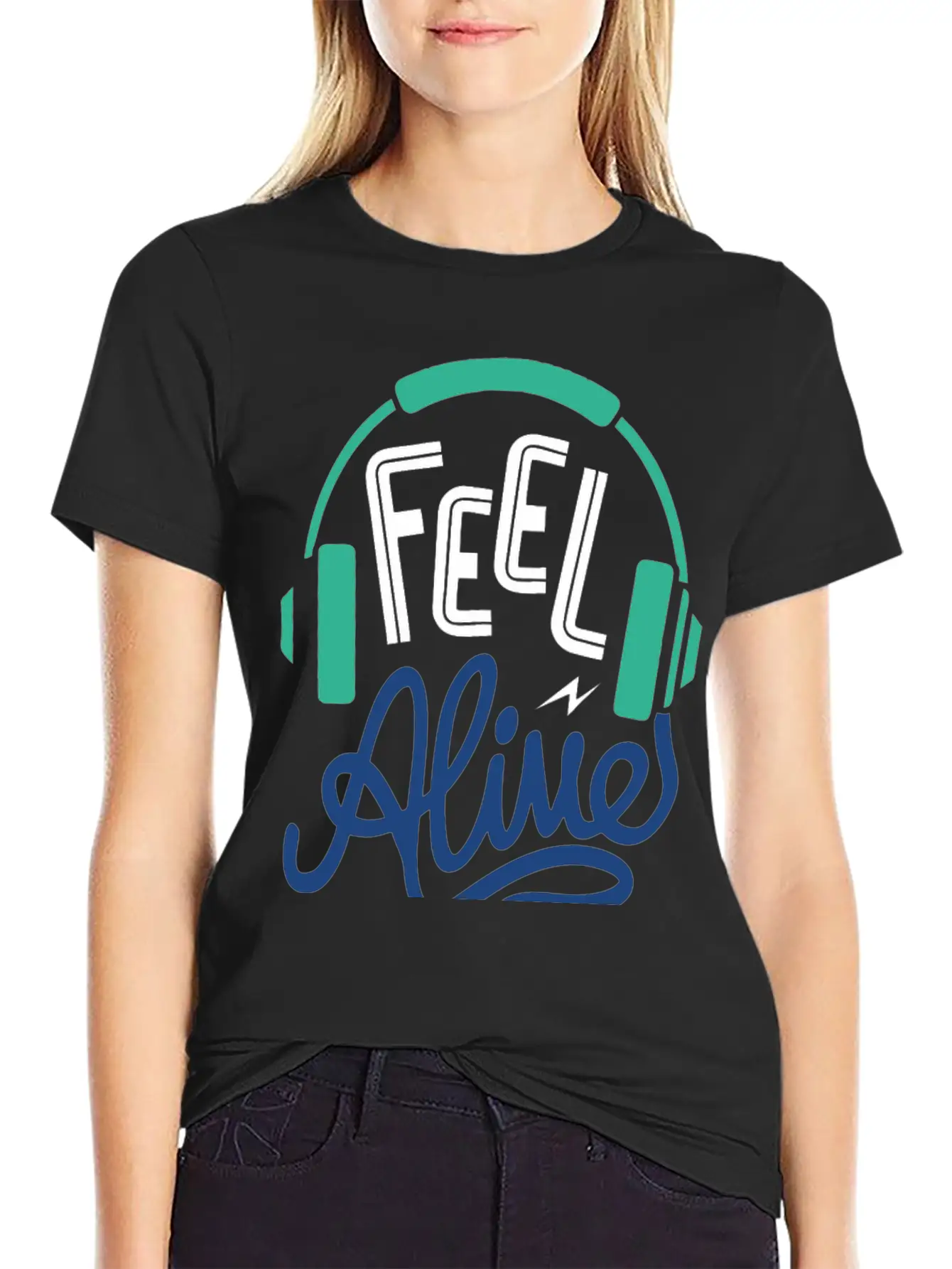 Feel Alive Unisex Short Sleeve Soft Cotton T-Shirt – Casual Everyday Wear