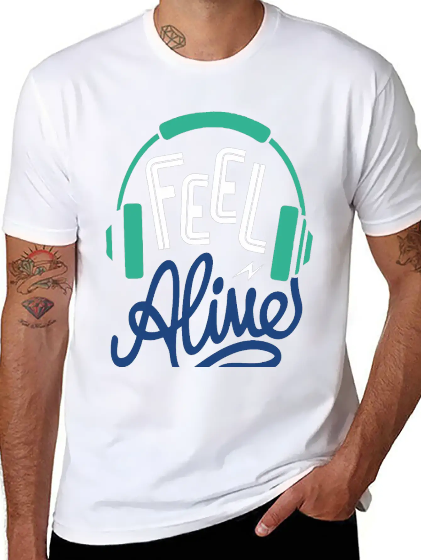 Feel Alive Unisex Short Sleeve Soft Cotton T-Shirt – Casual Everyday Wear