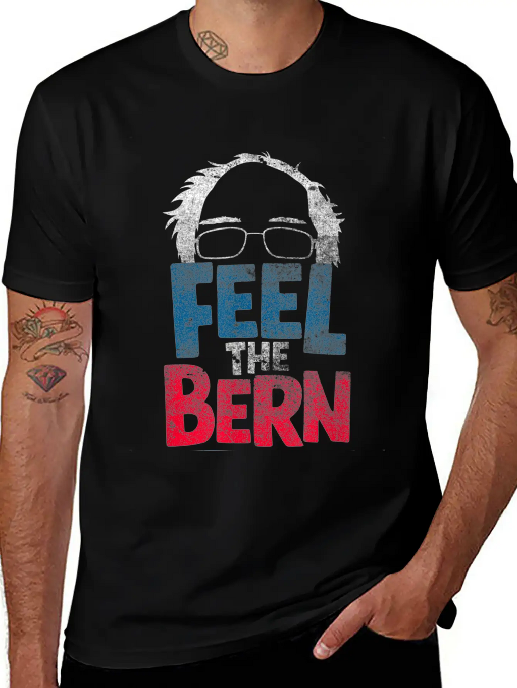 Feel The Bern Bernie Sanders 2020 Bernie Hair Vote Casual Graphic T-Shirt – Simple And Comfortable Daily Wear