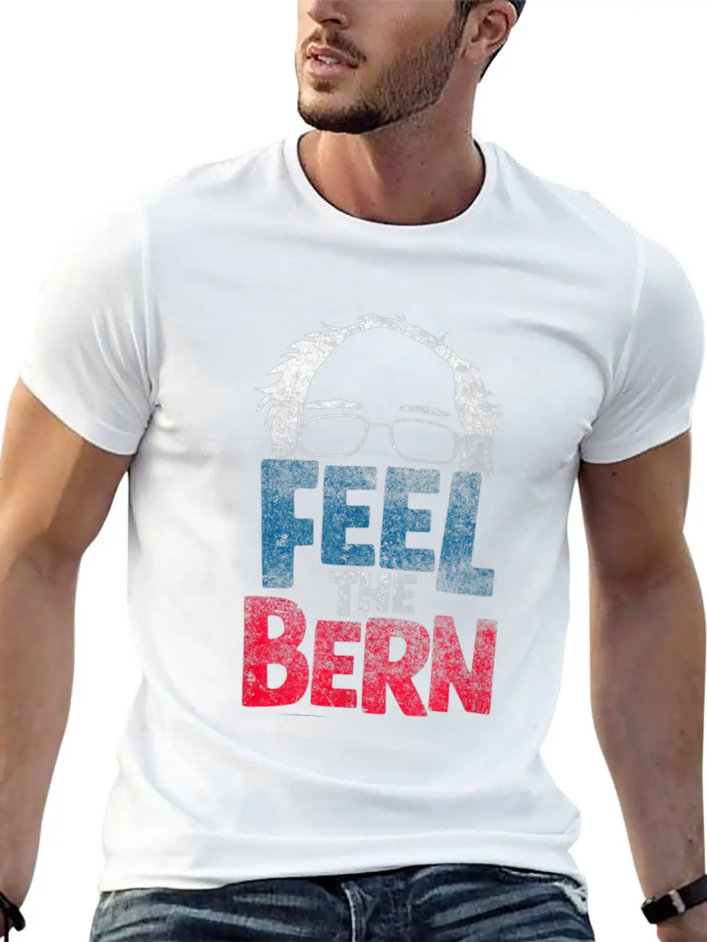 Feel The Bern Bernie Sanders 2020 Bernie Hair Vote Casual Graphic T-Shirt – Simple And Comfortable Daily Wear