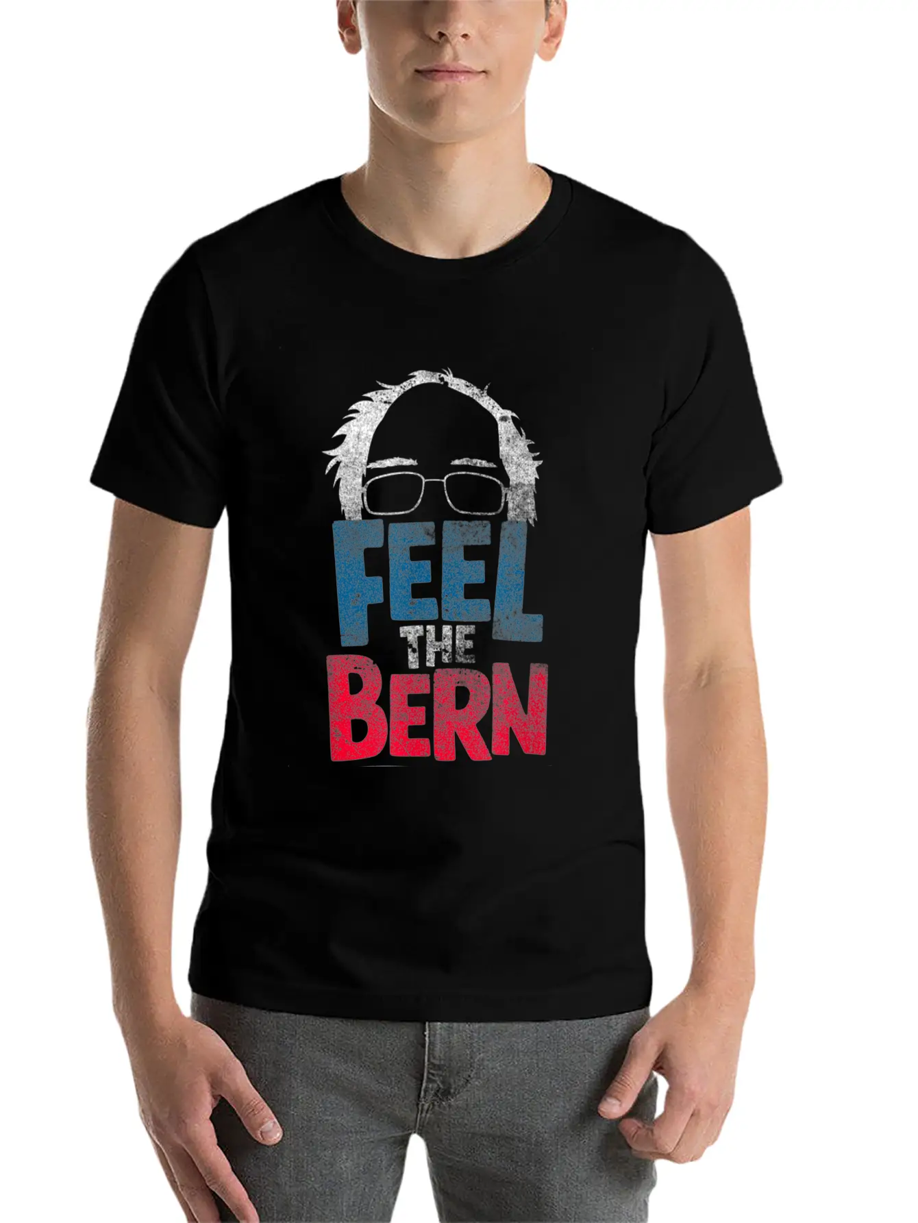Feel The Bern Bernie Sanders 2020 Bernie Hair Vote Casual Graphic T-Shirt – Simple And Comfortable Daily Wear