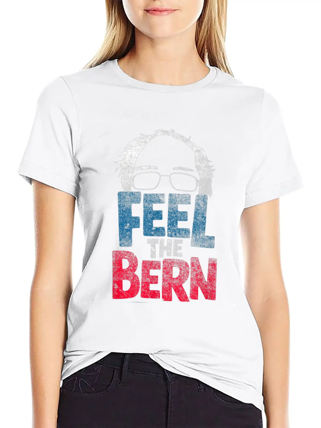 Feel The Bern Bernie Sanders 2020 Bernie Hair Vote Casual Graphic T-Shirt – Simple And Comfortable Daily Wear