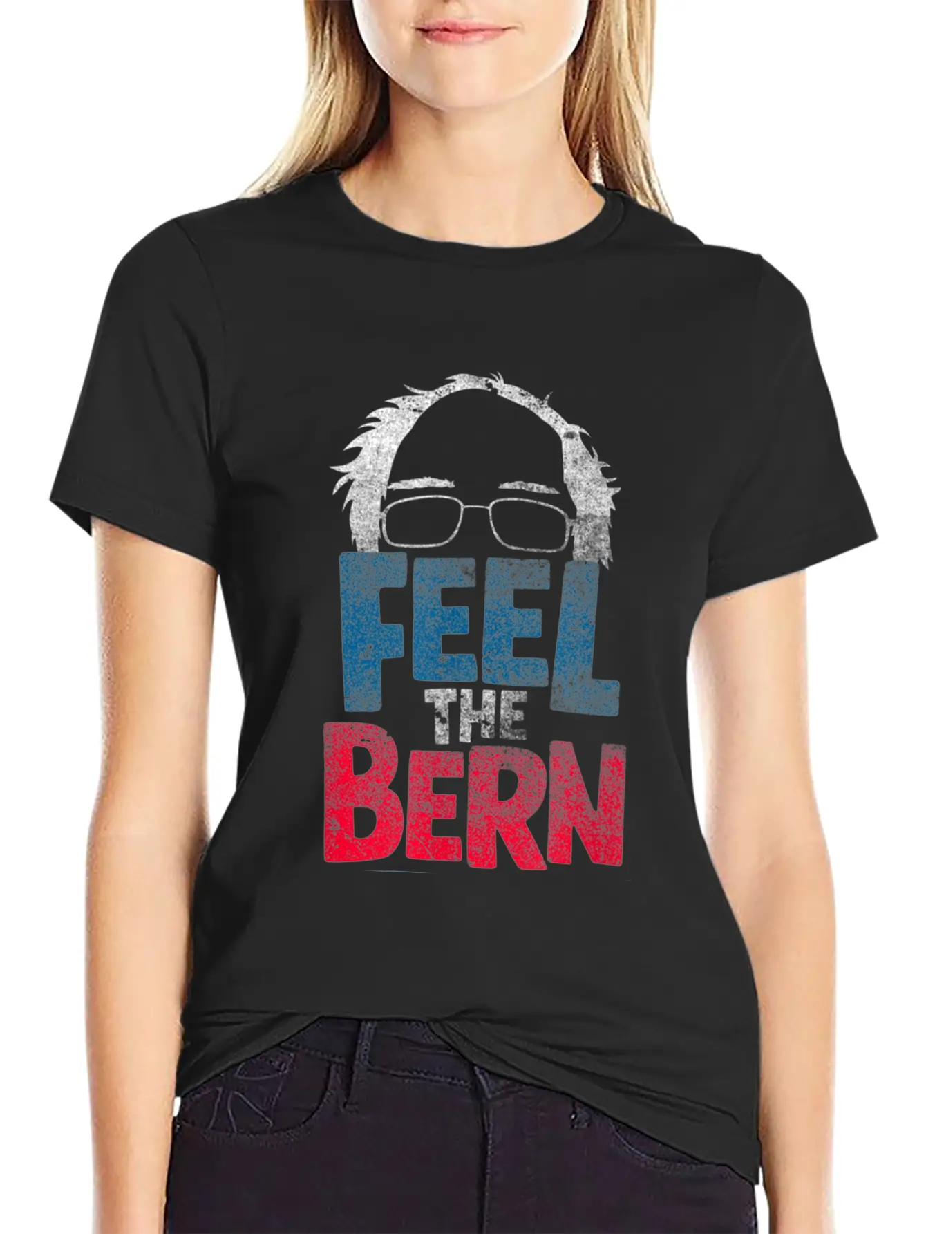 Feel The Bern Bernie Sanders 2020 Bernie Hair Vote Casual Graphic T-Shirt – Simple And Comfortable Daily Wear