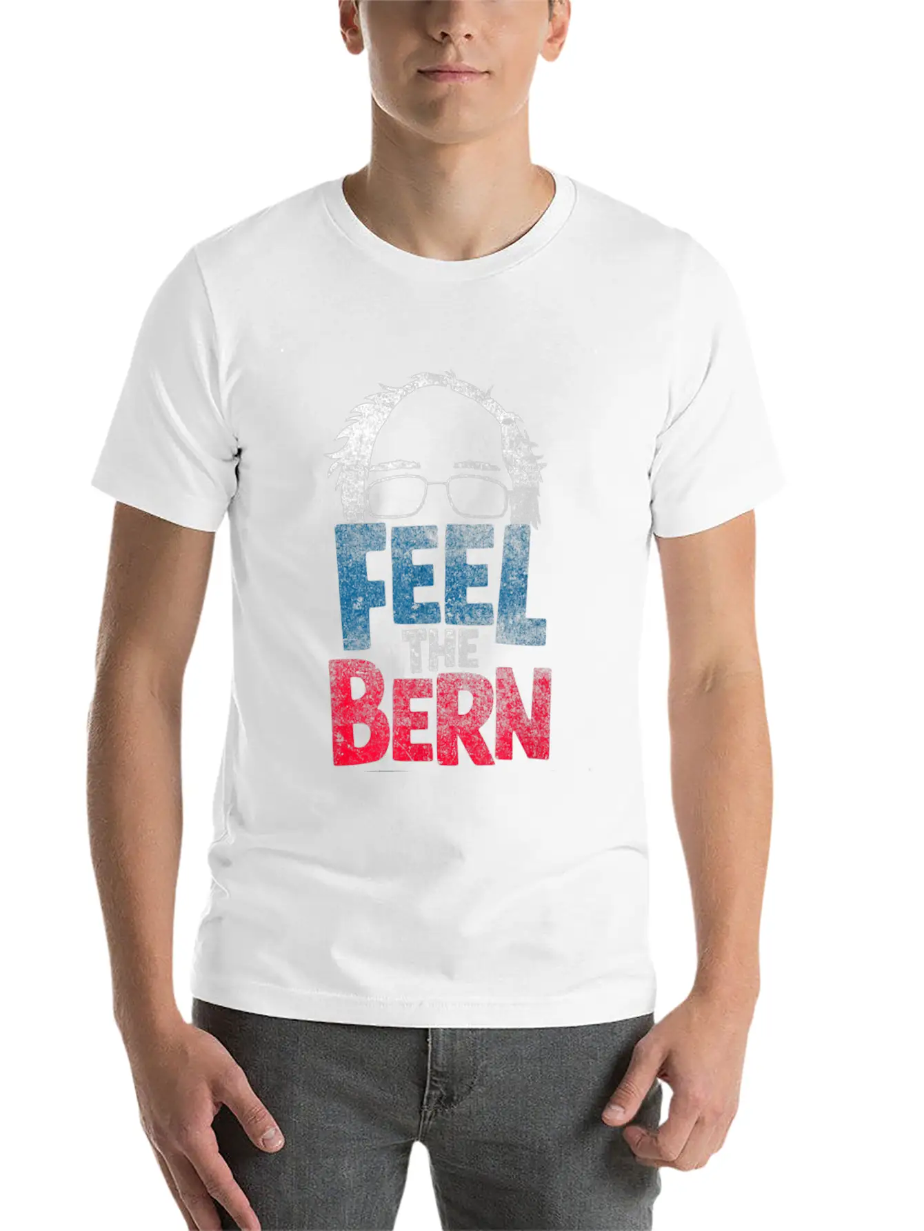 Feel The Bern Bernie Sanders 2020 Bernie Hair Vote Casual Graphic T-Shirt – Simple And Comfortable Daily Wear