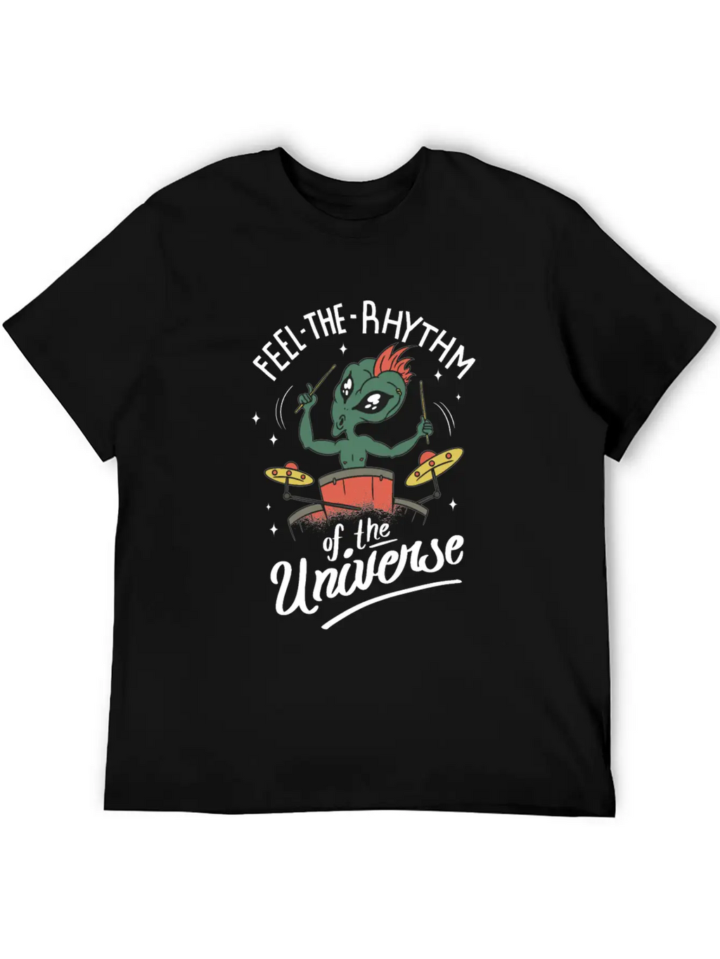 Feel The Rhythm Of The Universe Unisex Short Sleeve Soft Cotton T-Shirt – Casual Everyday Wear