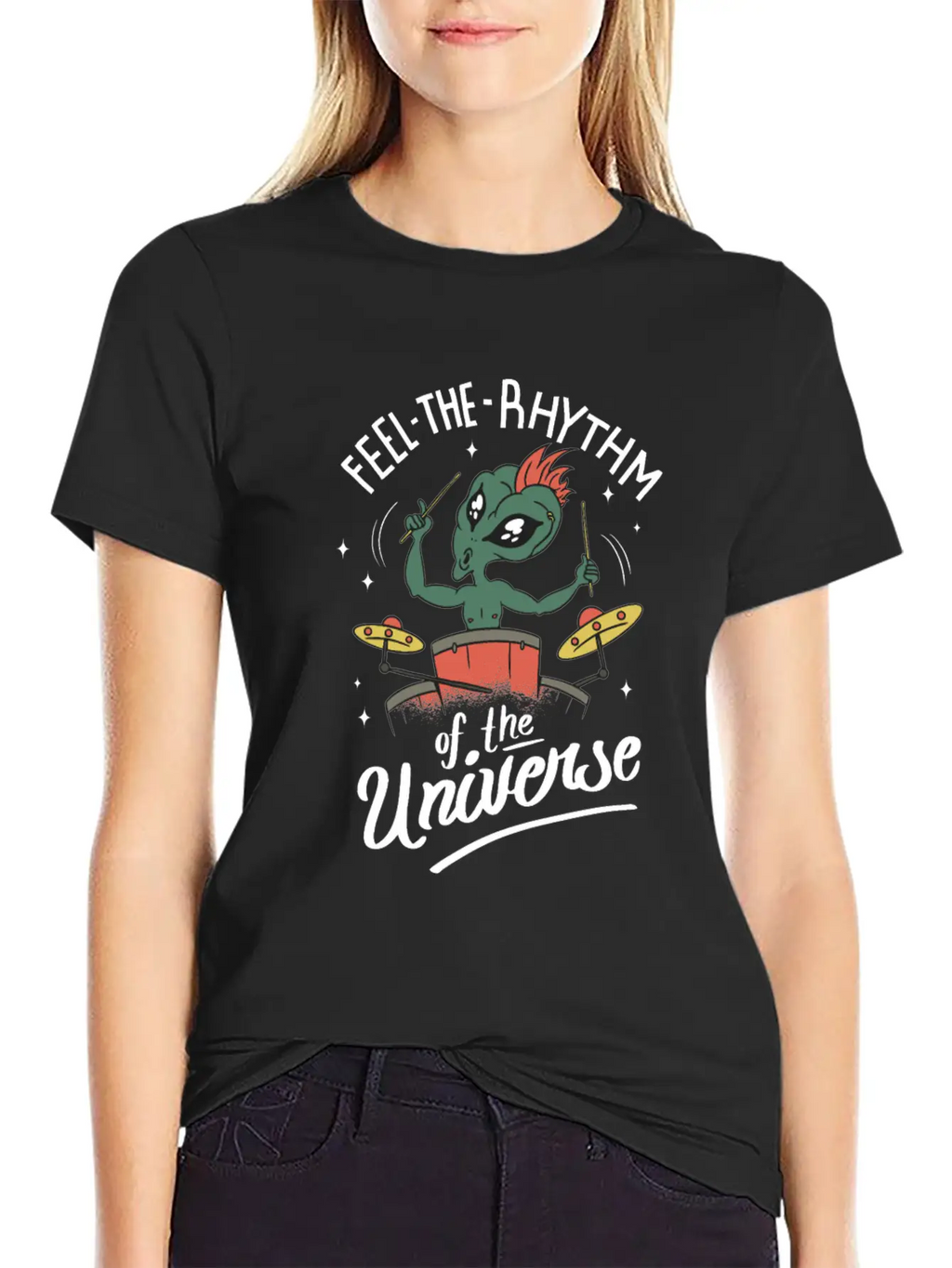 Feel The Rhythm Of The Universe Unisex Short Sleeve Soft Cotton T-Shirt – Casual Everyday Wear