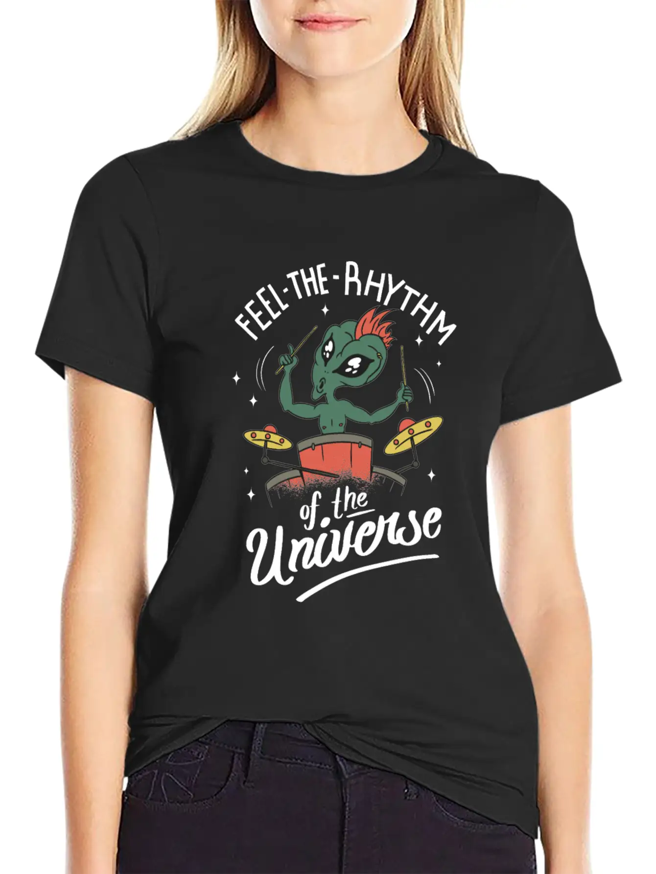 Feel The Rhythm Of The Universe Unisex Short Sleeve Soft Cotton T-Shirt – Casual Everyday Wear