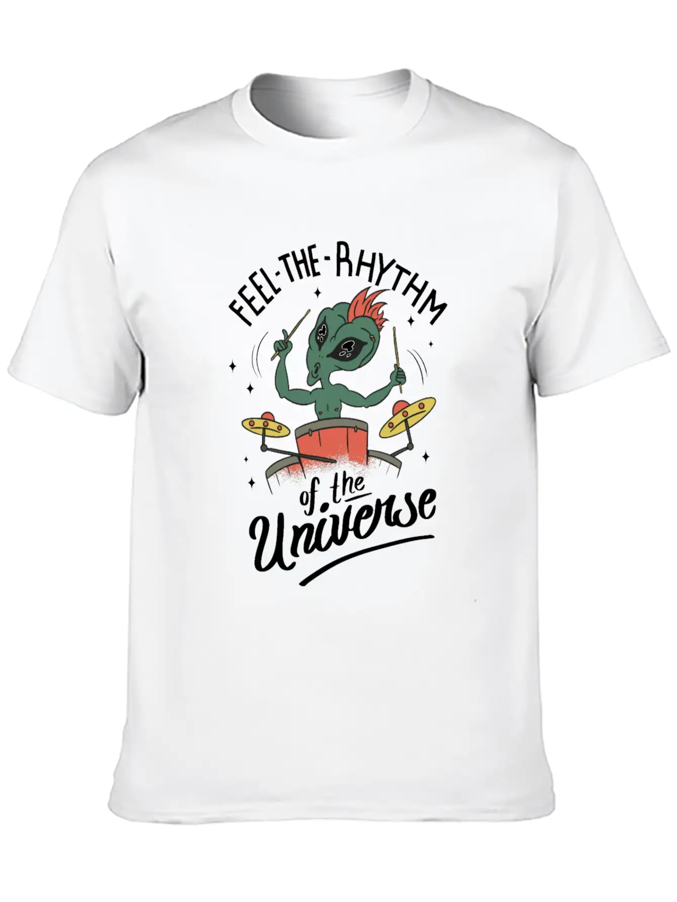 Feel The Rhythm Of The Universe Unisex Short Sleeve Soft Cotton T-Shirt – Casual Everyday Wear
