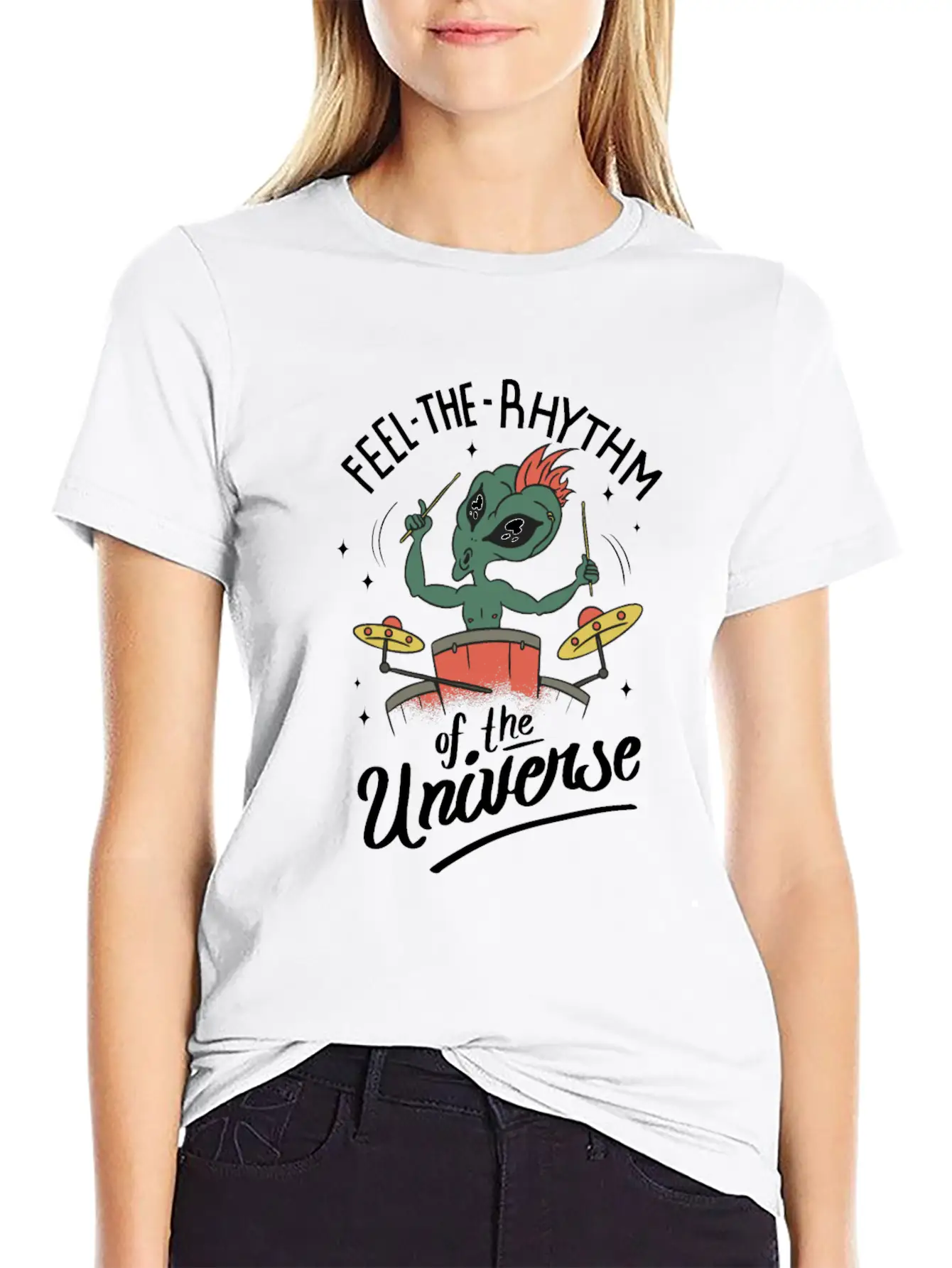 Feel The Rhythm Of The Universe Unisex Short Sleeve Soft Cotton T-Shirt – Casual Everyday Wear