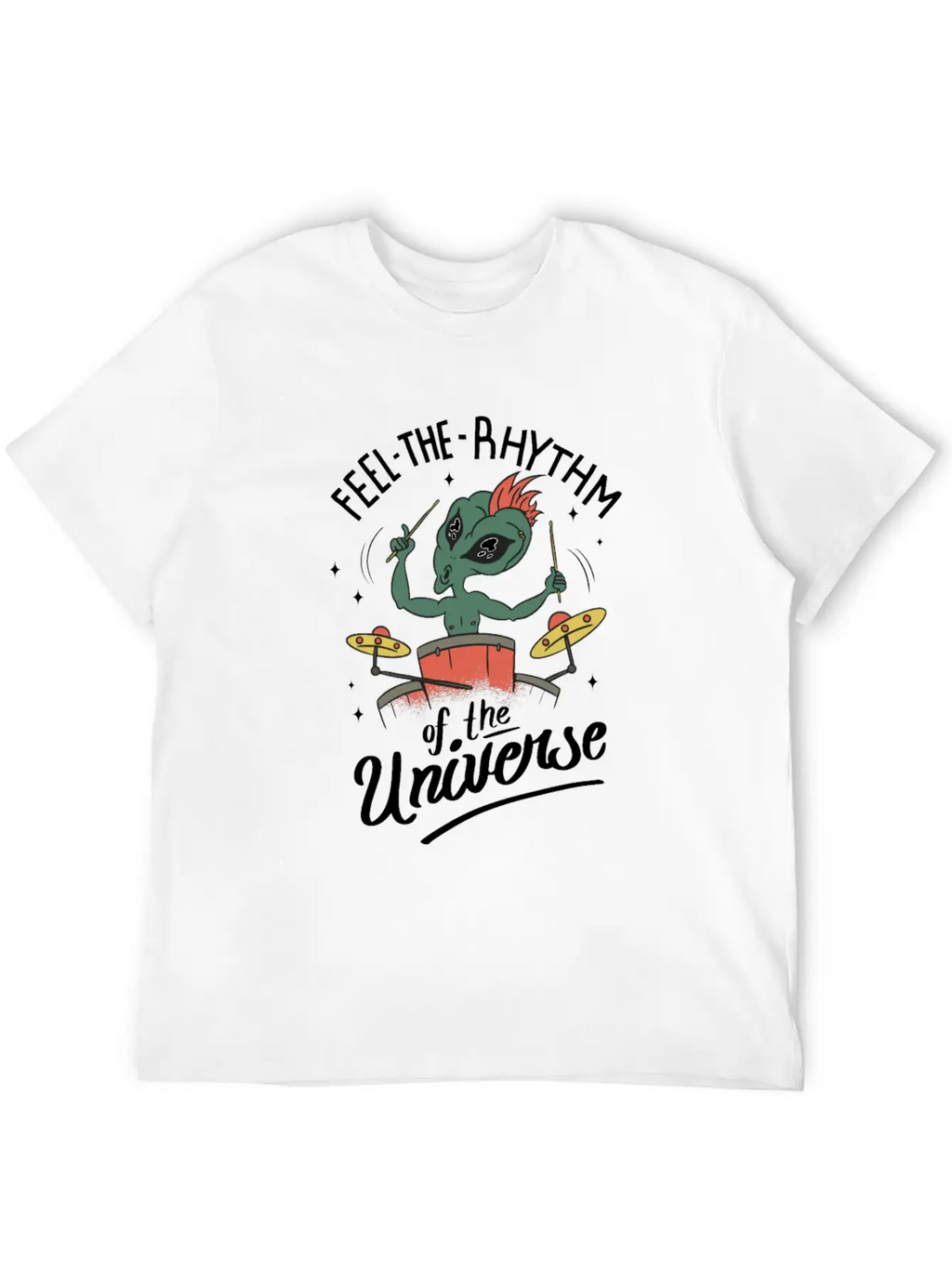 Feel The Rhythm Of The Universe Unisex Short Sleeve Soft Cotton T-Shirt – Casual Everyday Wear