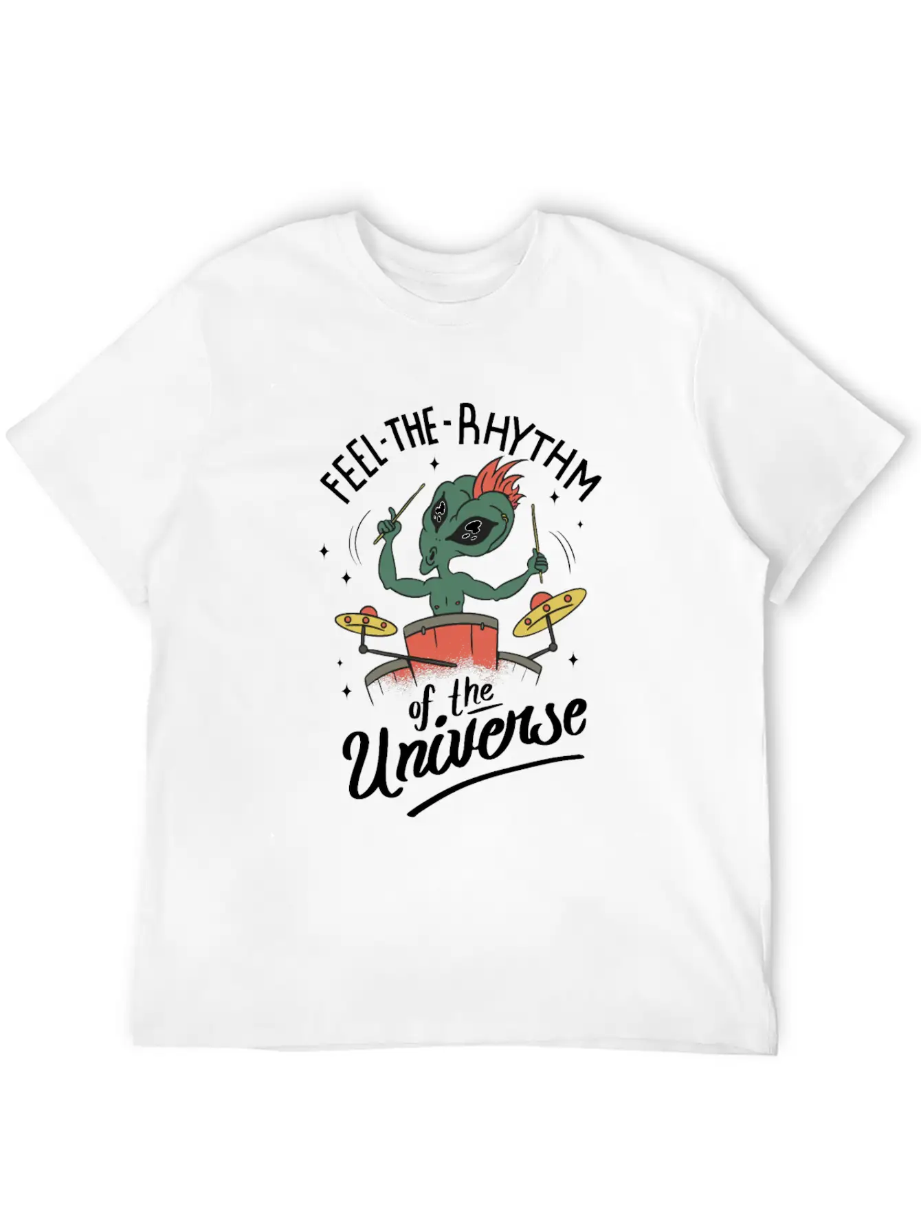 Feel The Rhythm Of The Universe Unisex Short Sleeve Soft Cotton T-Shirt – Casual Everyday Wear
