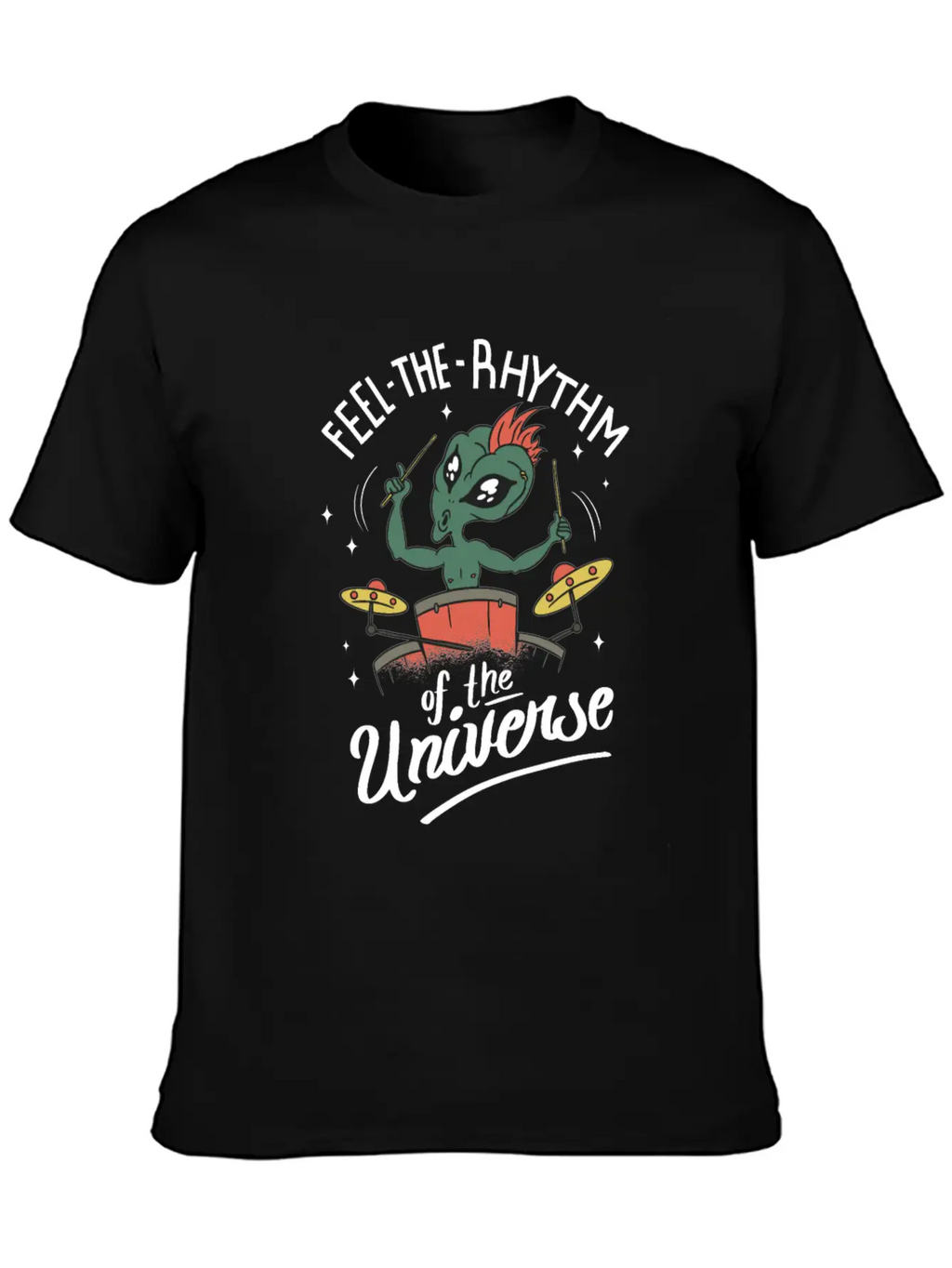Feel The Rhythm Of The Universe Unisex Short Sleeve Soft Cotton T-Shirt – Casual Everyday Wear