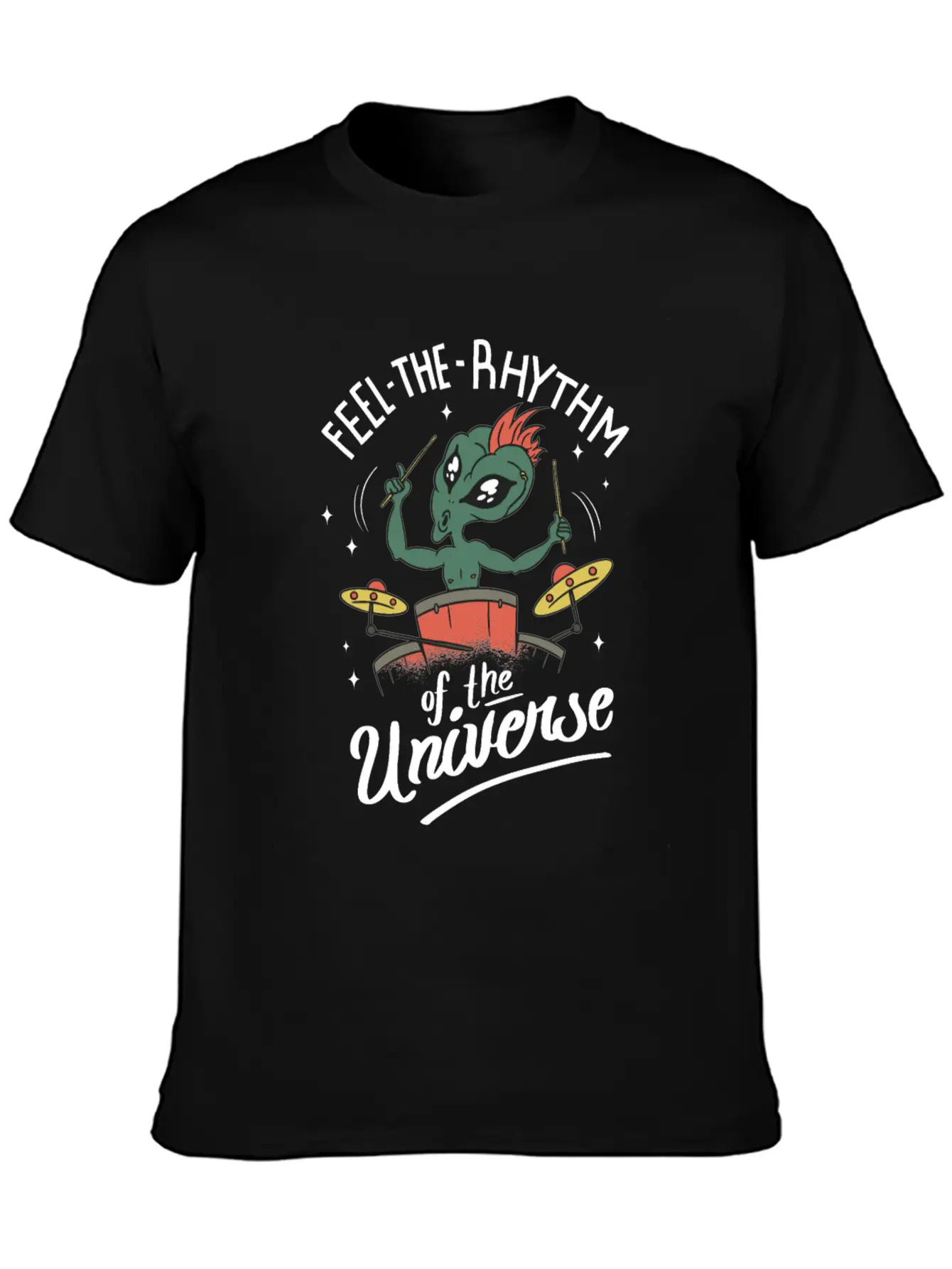 Feel The Rhythm Of The Universe Unisex Short Sleeve Soft Cotton T-Shirt – Casual Everyday Wear