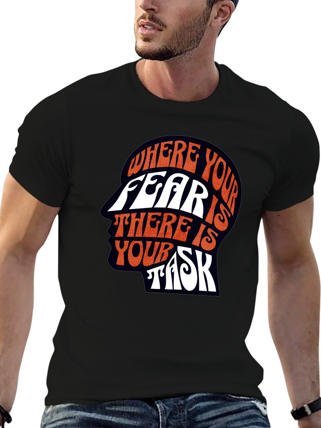Fear is Your Task Graphic Tee - Unique Design