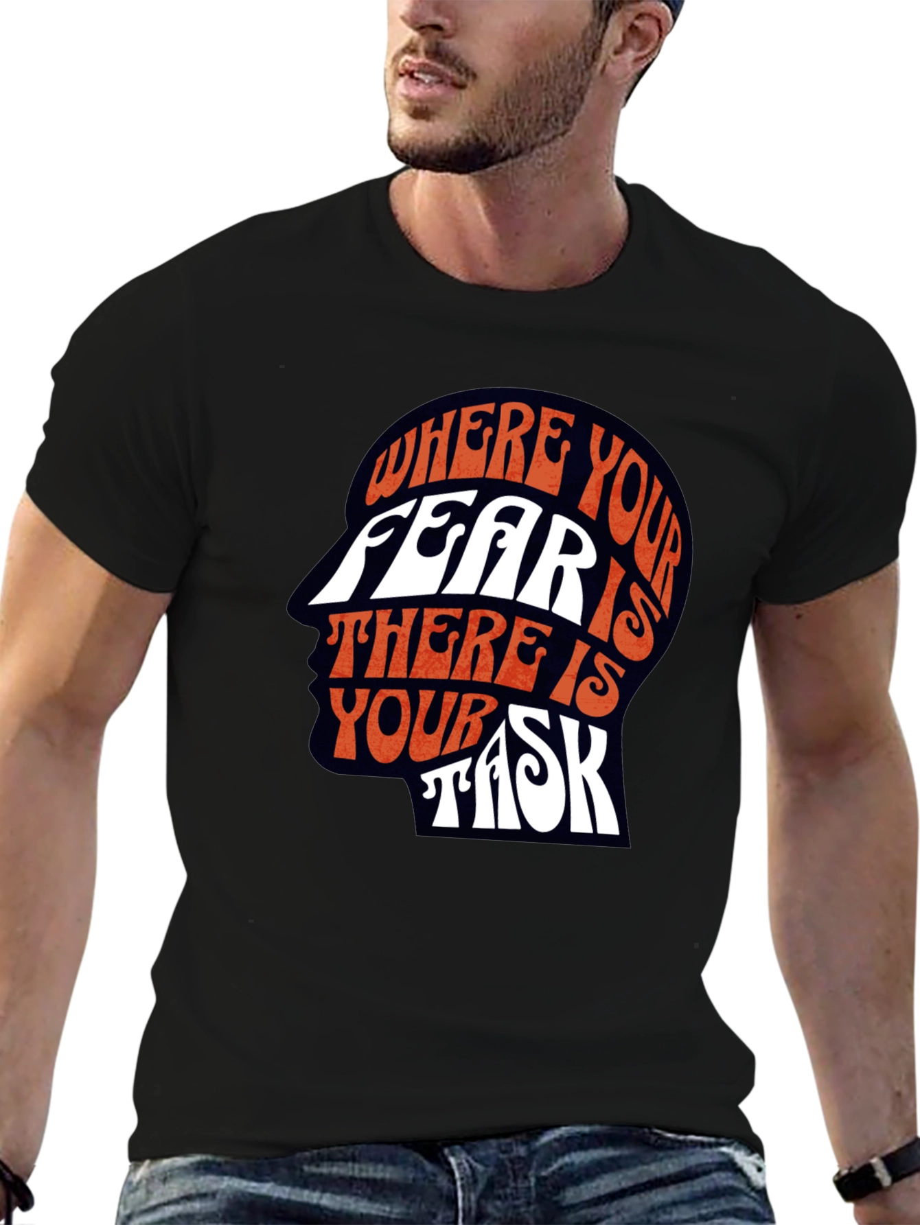 Fear is Your Task Graphic Tee - Unique Design