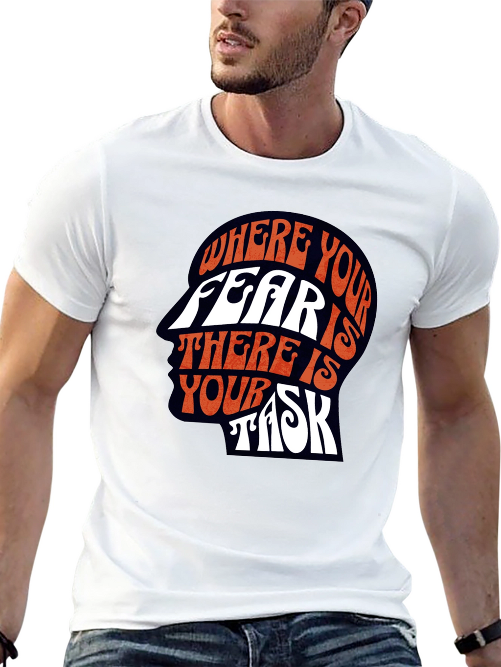 Fear is Your Task Graphic Tee - Unique Design