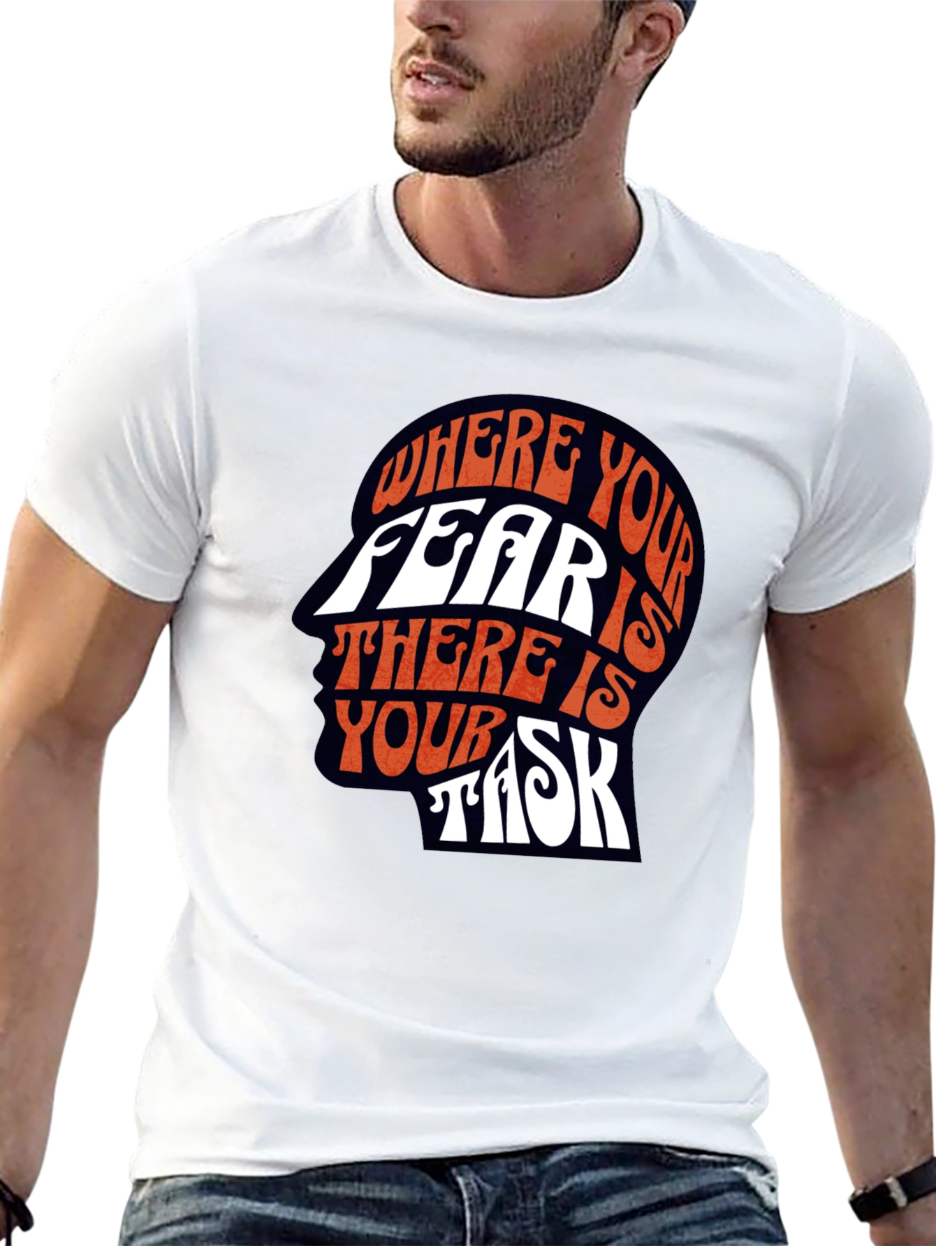 Fear is Your Task Graphic Tee - Unique Design