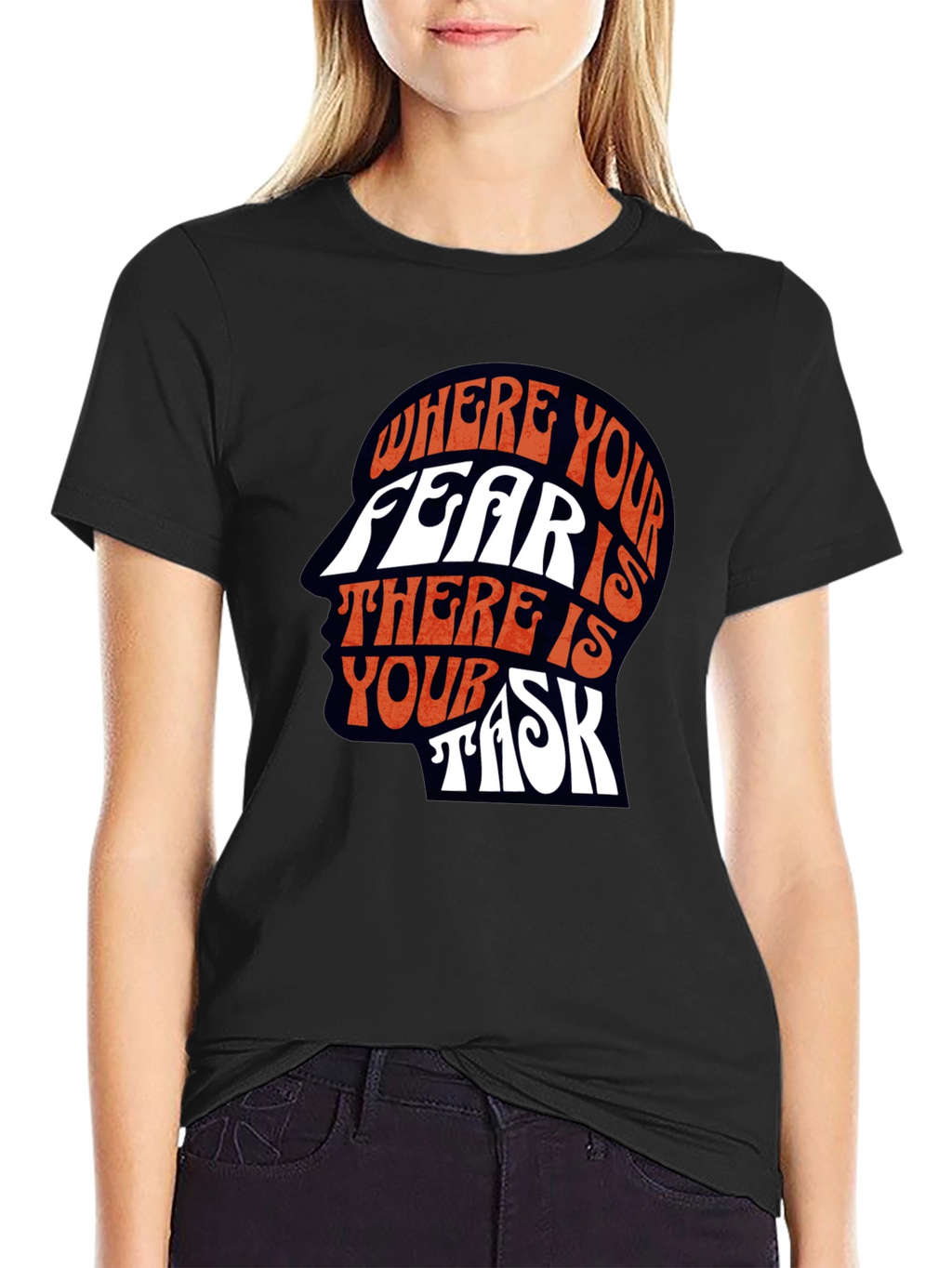 Fear is Your Task Graphic Tee - Unique Design