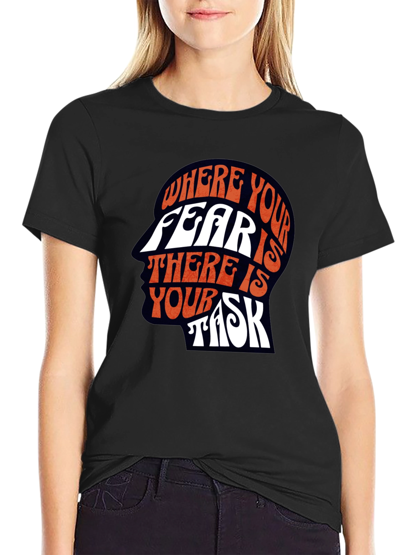 Fear is Your Task Graphic Tee - Unique Design