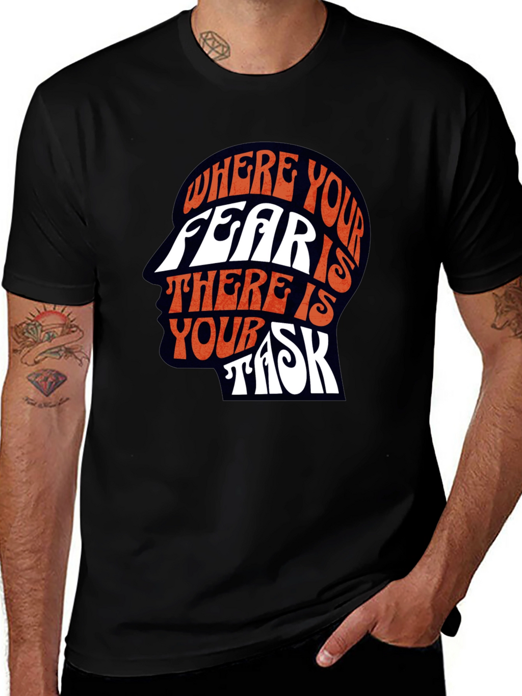 Fear is Your Task Graphic Tee - Unique Design