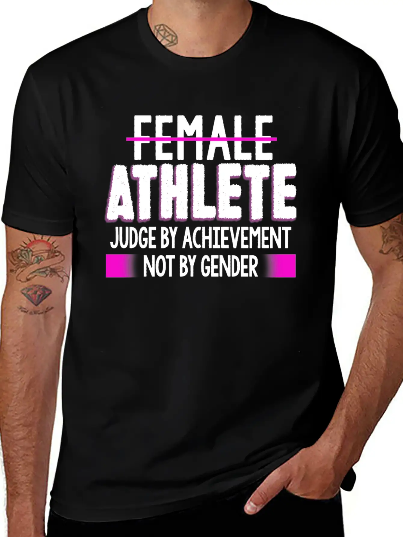Female Athlete Judge By Achievement Not Gender Essential Cotton Tee For Daily Outfits – Unisex Style