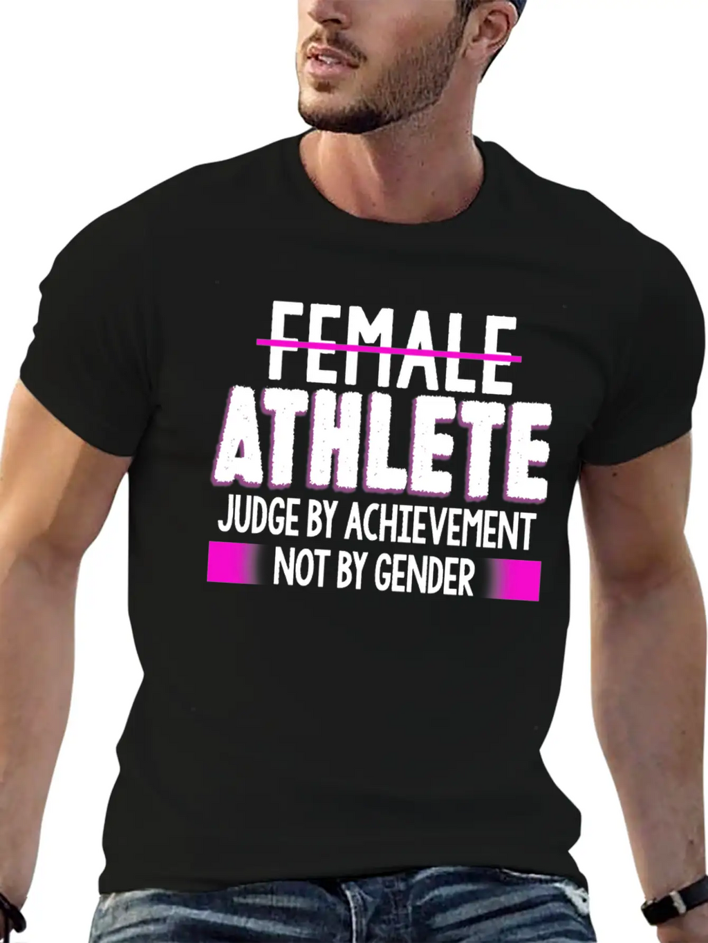 Female Athlete Judge By Achievement Not Gender Essential Cotton Tee For Daily Outfits – Unisex Style