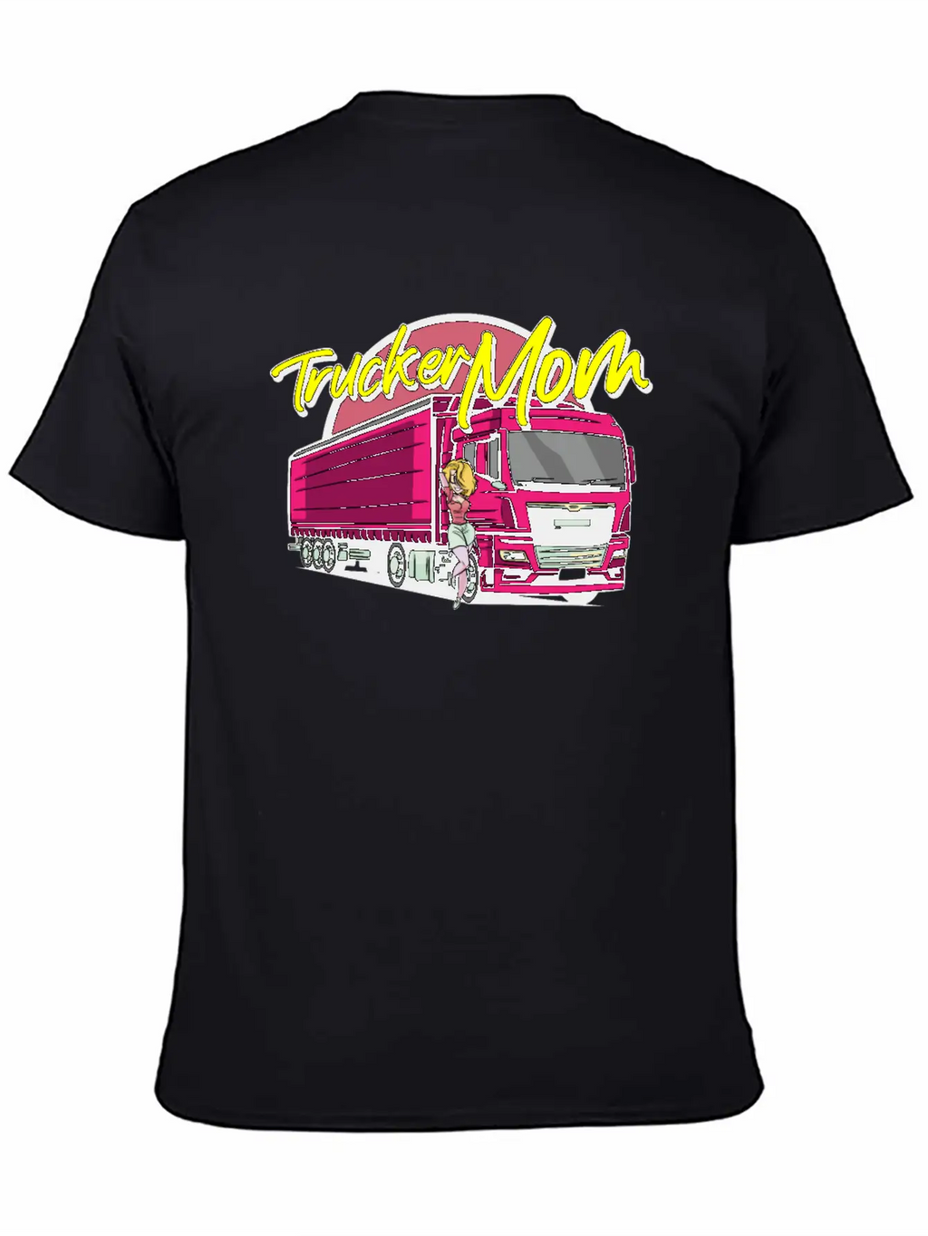 Female Truck Driver Unisex Short Sleeve Soft Cotton T-Shirt – Casual Everyday Wear