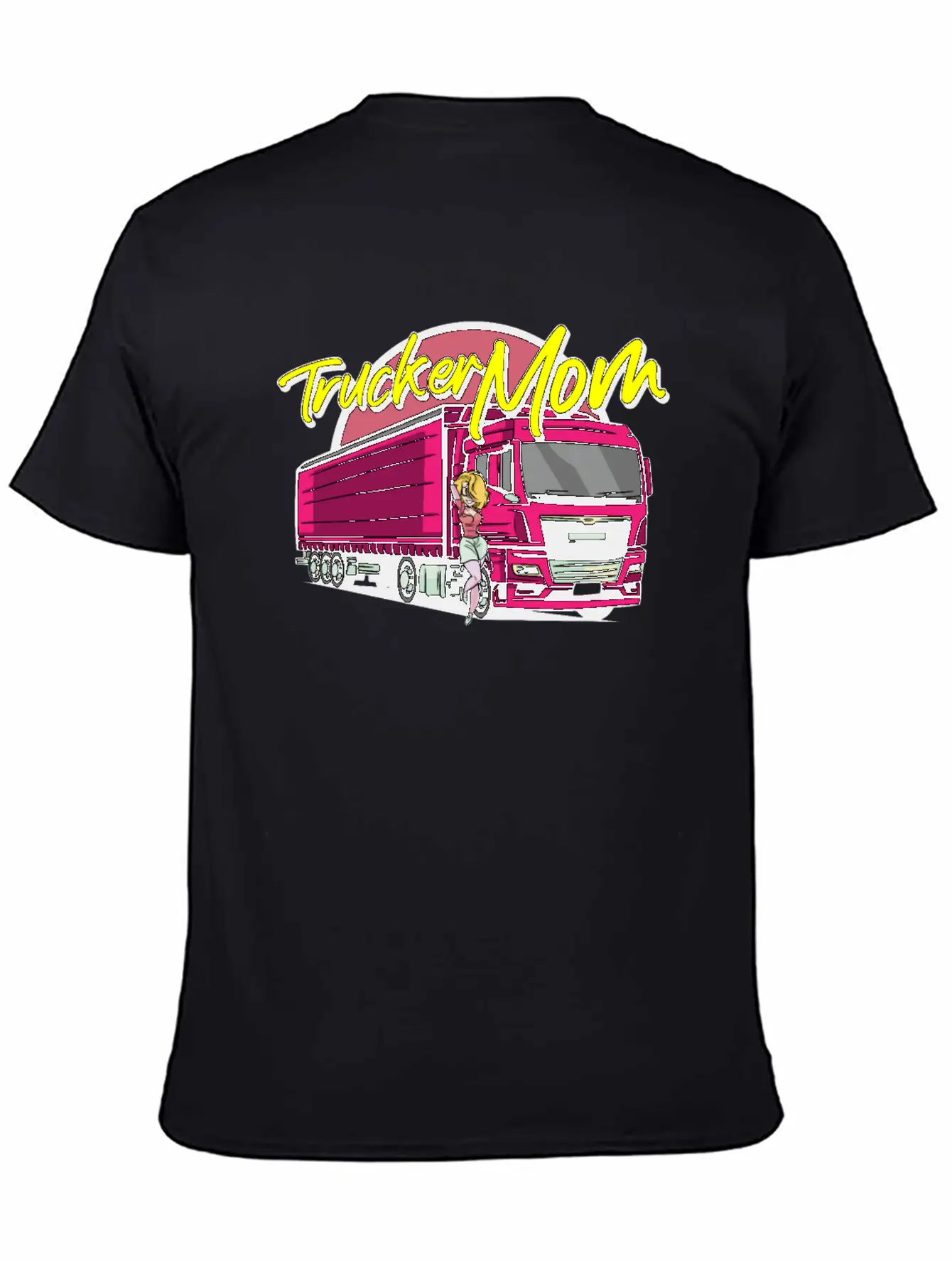 Female Truck Driver Unisex Short Sleeve Soft Cotton T-Shirt – Casual Everyday Wear