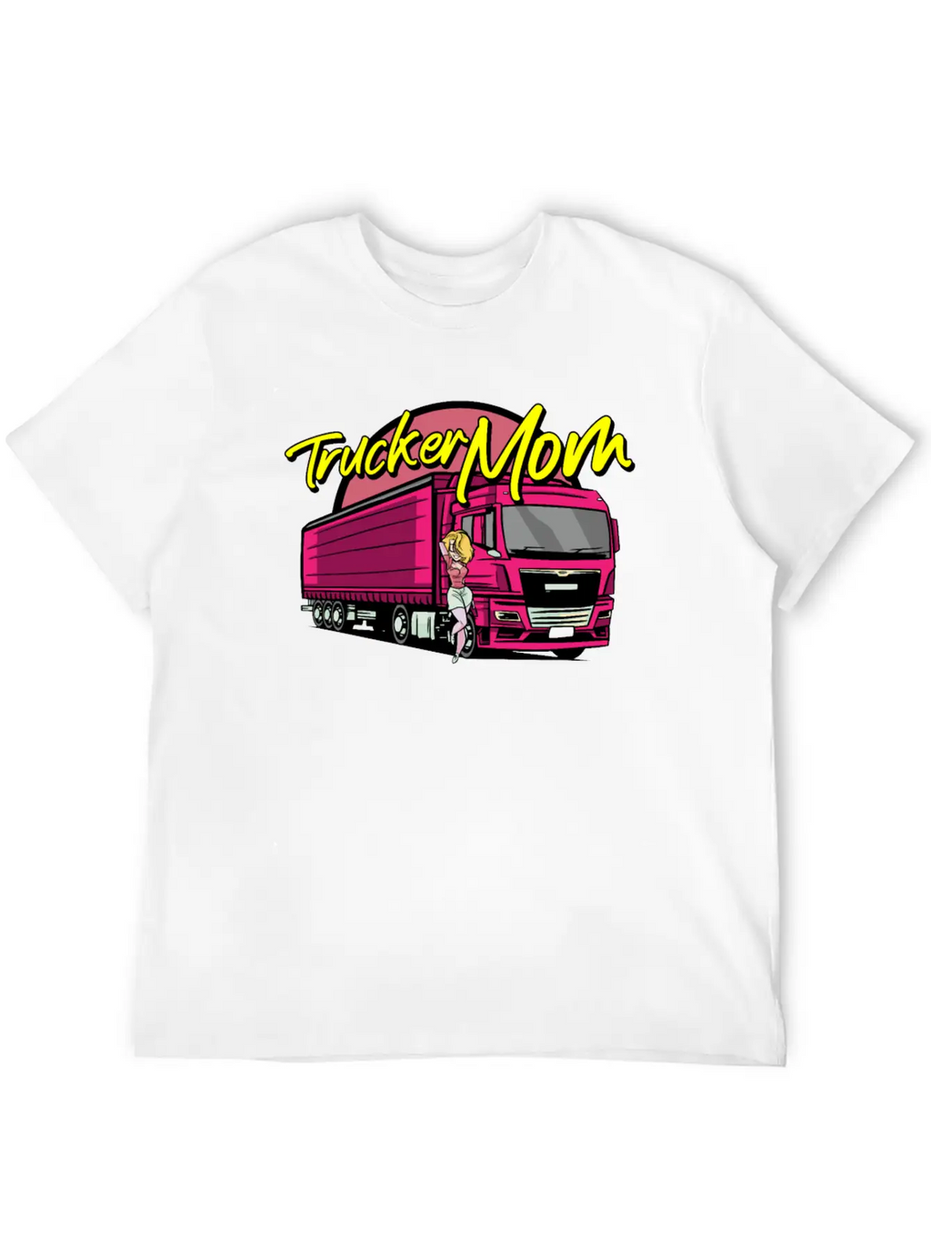 Female Truck Driver Unisex Short Sleeve Soft Cotton T-Shirt – Casual Everyday Wear