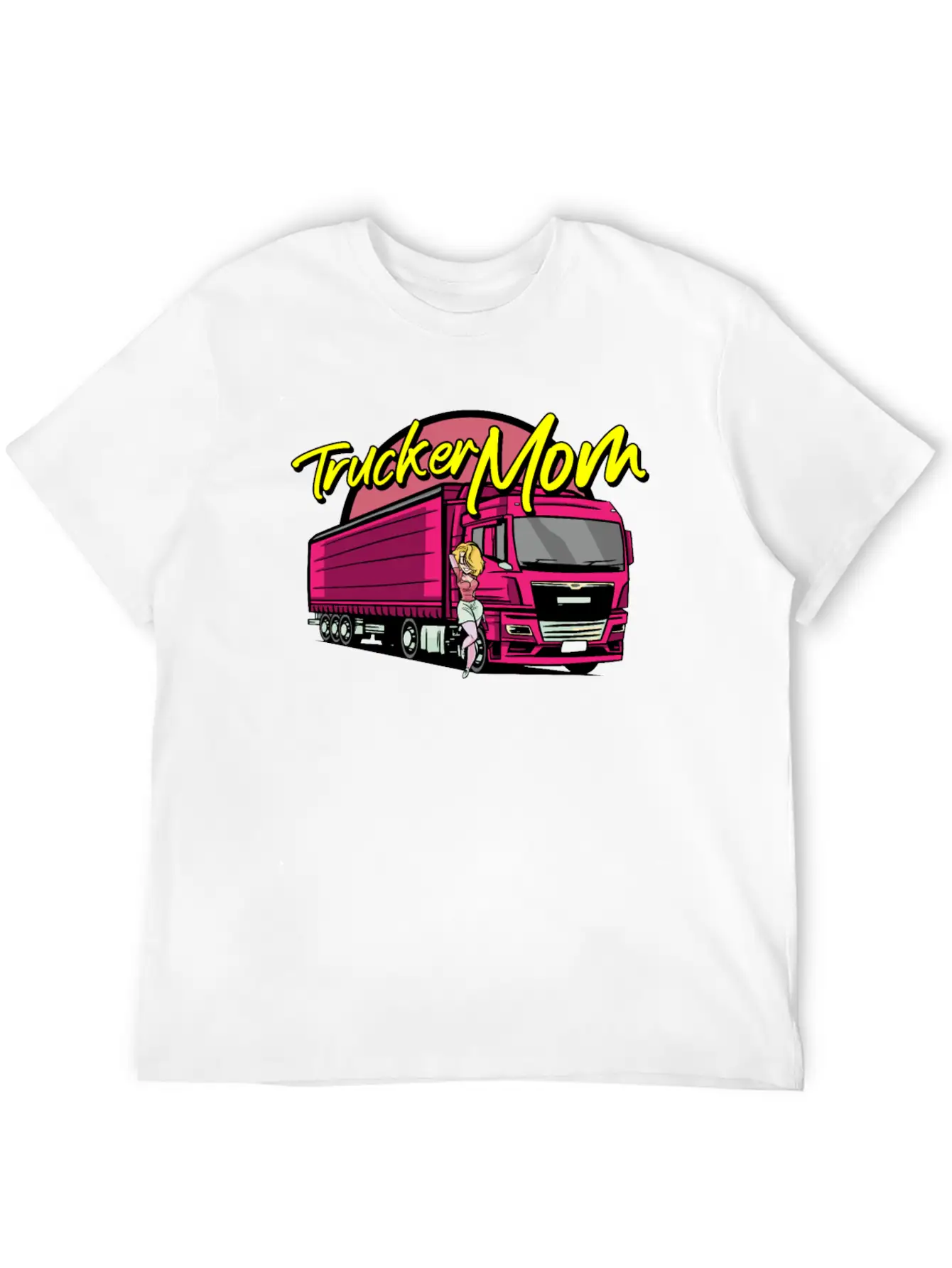 Female Truck Driver Unisex Short Sleeve Soft Cotton T-Shirt – Casual Everyday Wear