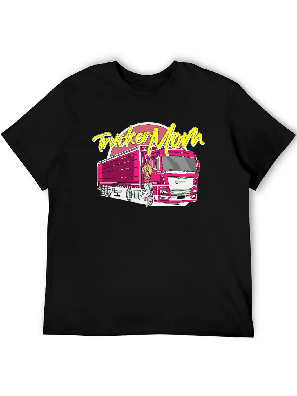 Female Truck Driver Unisex Short Sleeve Soft Cotton T-Shirt – Casual Everyday Wear