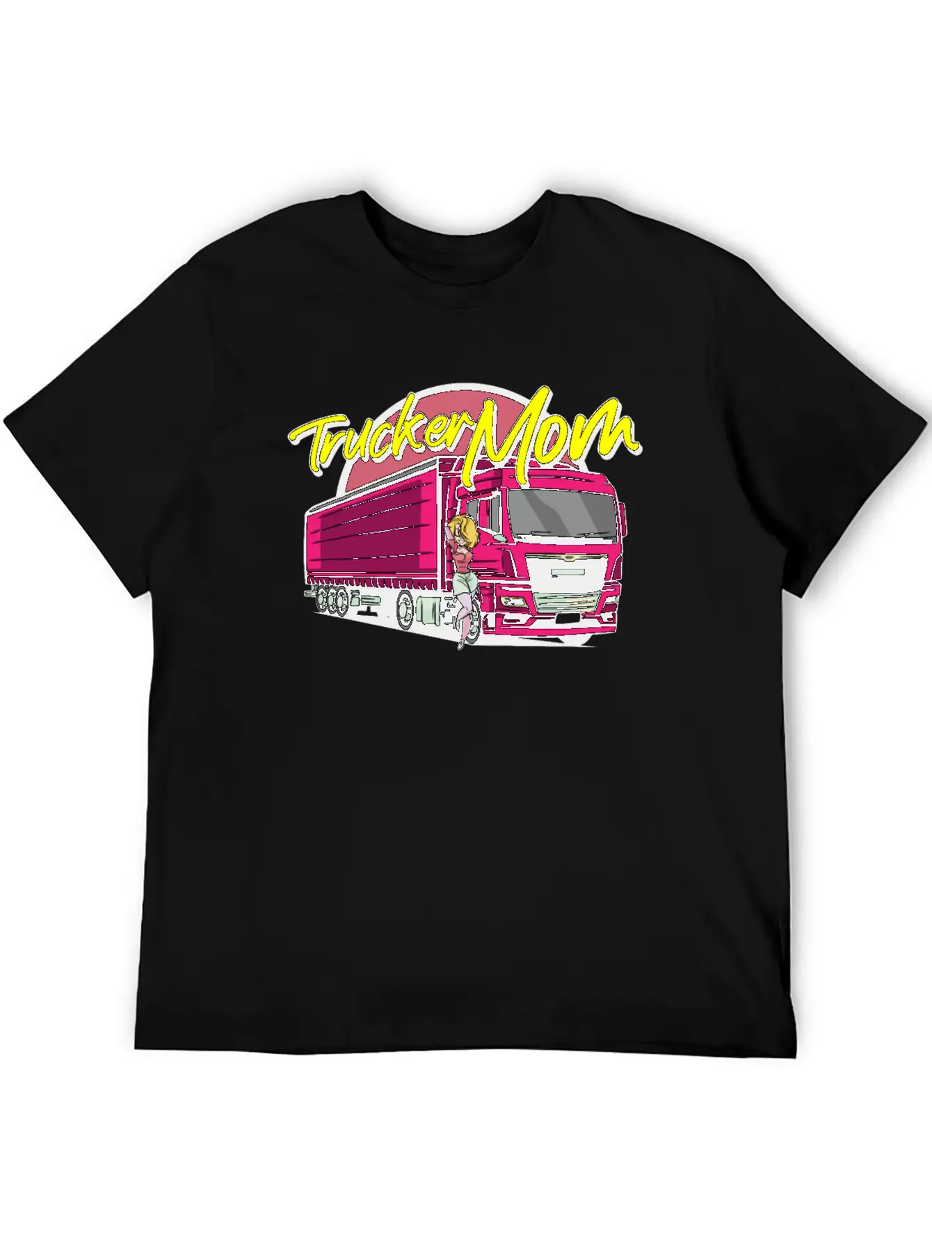 Female Truck Driver Unisex Short Sleeve Soft Cotton T-Shirt – Casual Everyday Wear