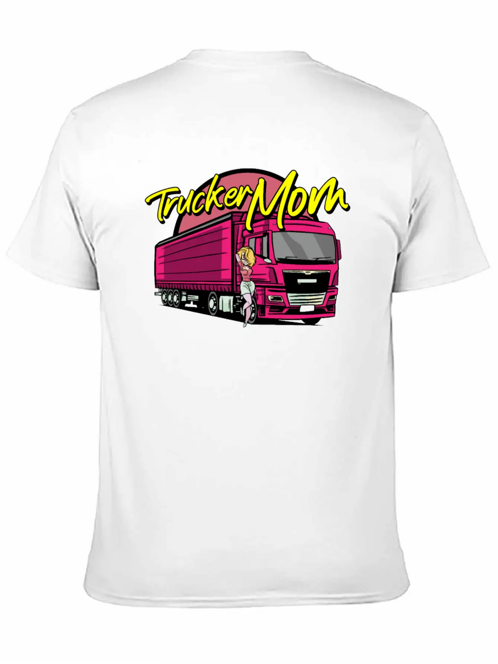 Female Truck Driver Unisex Short Sleeve Soft Cotton T-Shirt – Casual Everyday Wear