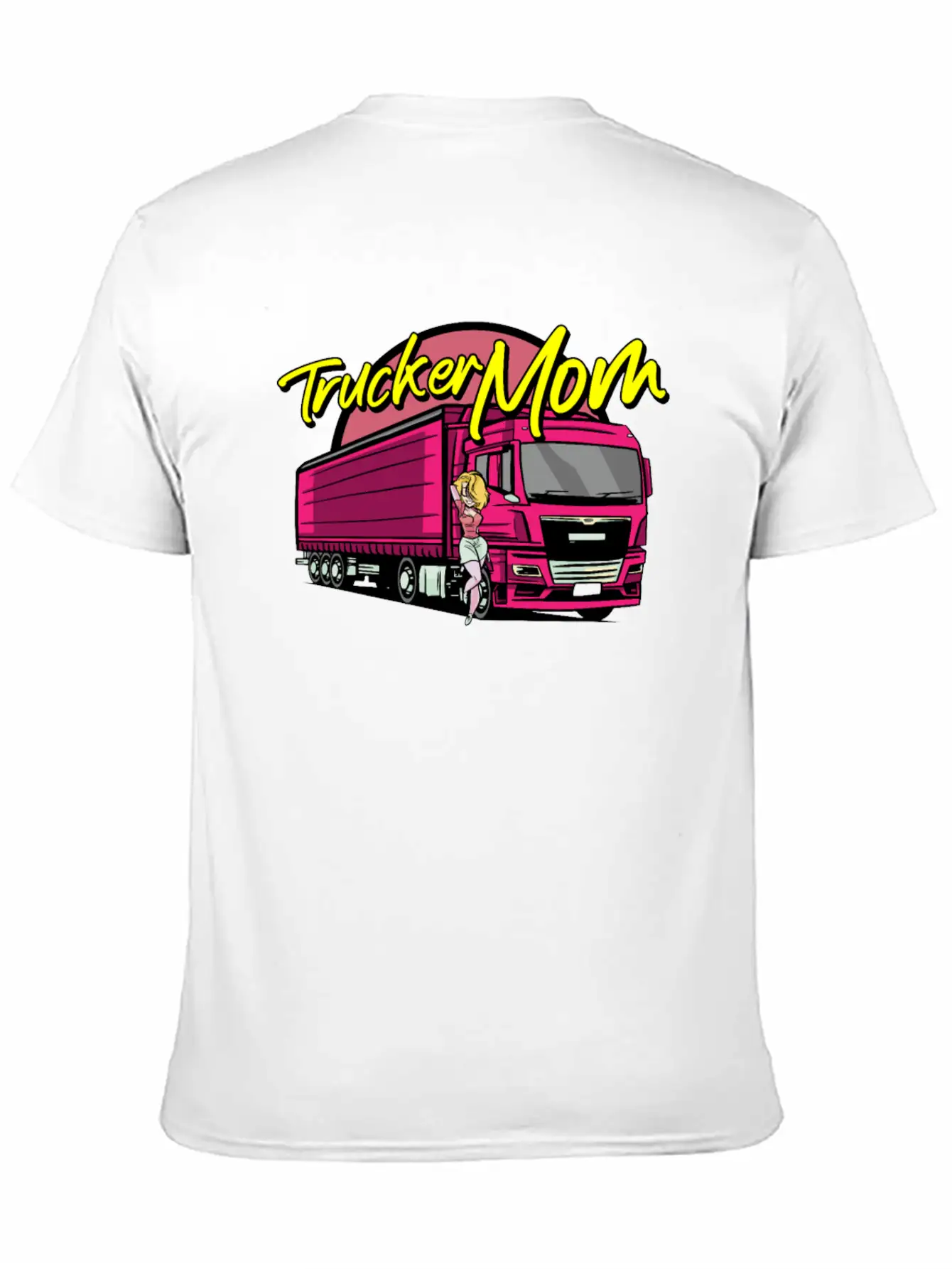 Female Truck Driver Unisex Short Sleeve Soft Cotton T-Shirt – Casual Everyday Wear