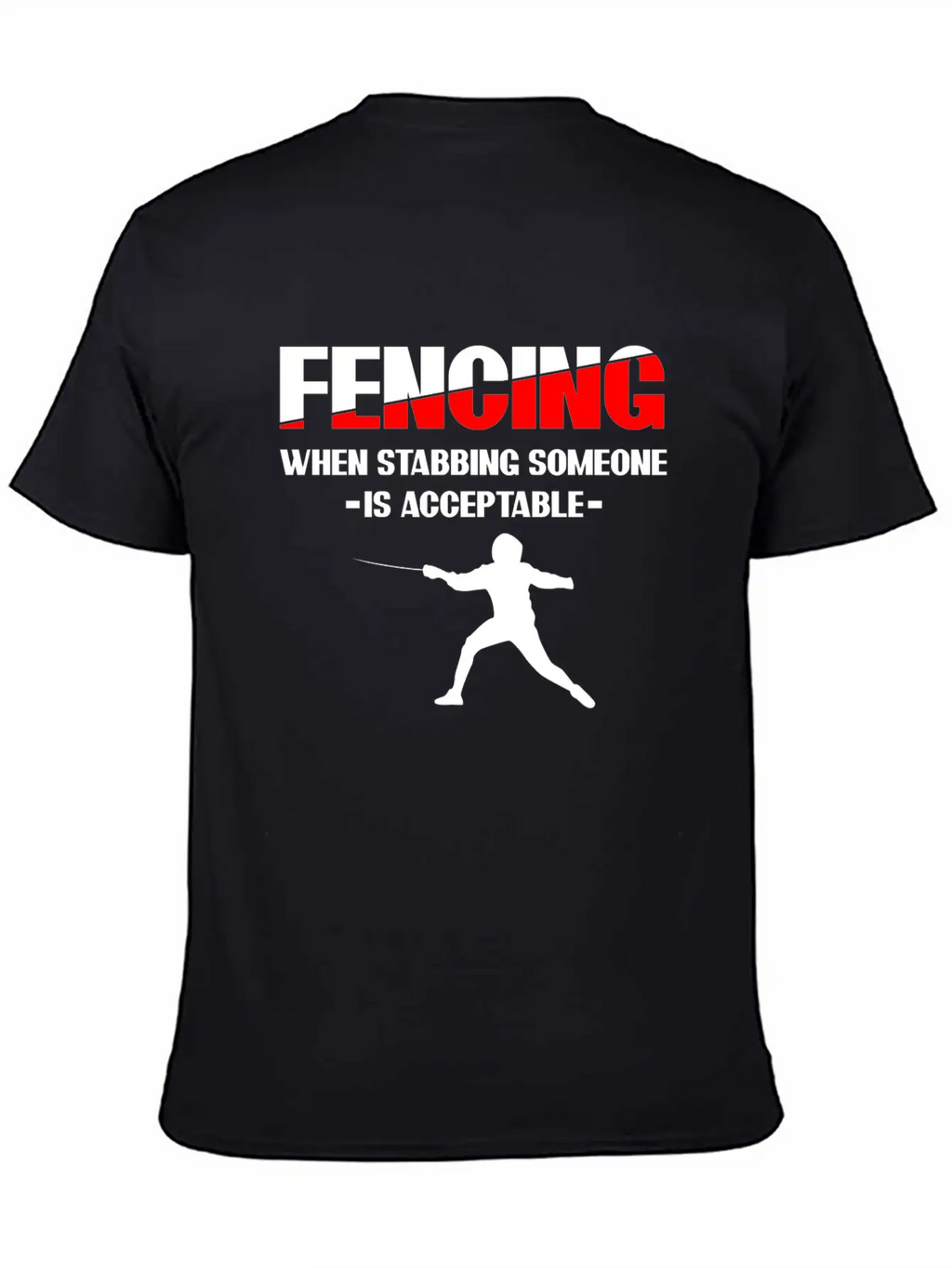 Fencing Sabre Fencing Fight Unisex Short Sleeve Soft Cotton T-Shirt – Casual Everyday Wear