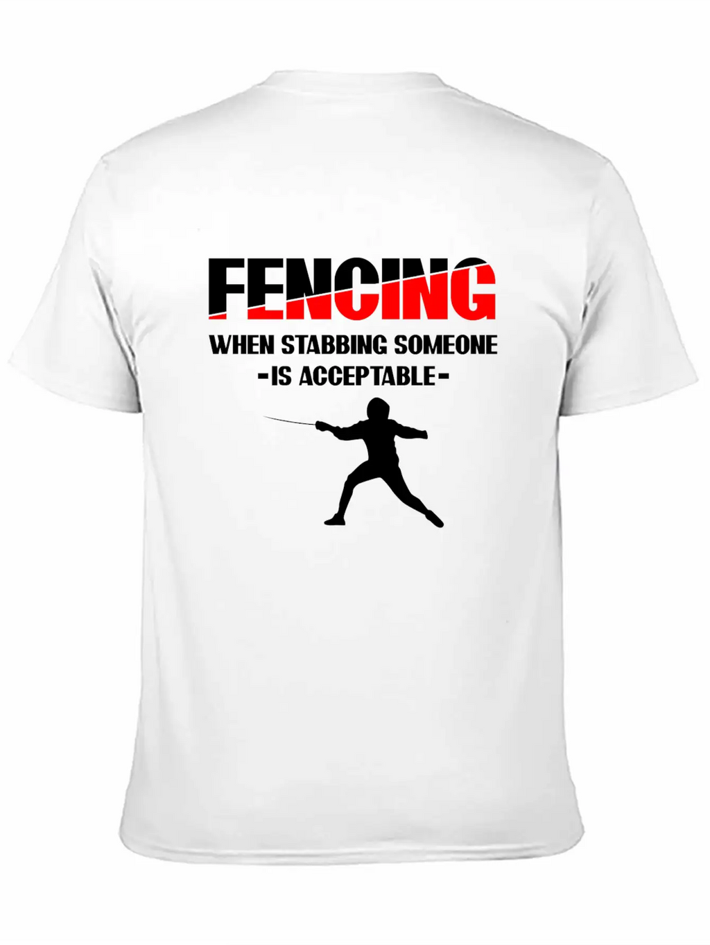 Fencing Sabre Fencing Fight Unisex Short Sleeve Soft Cotton T-Shirt – Casual Everyday Wear