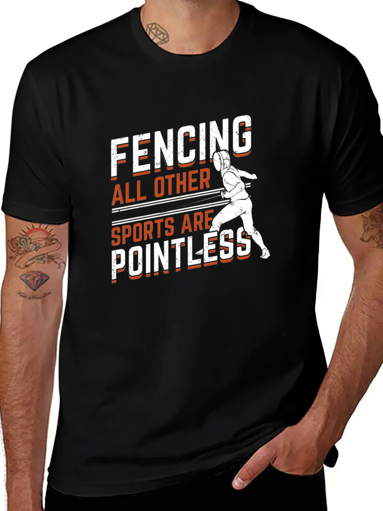 Fencing Sport Fencer Gift Essential Cotton Tee For Daily Outfits – Unisex Style