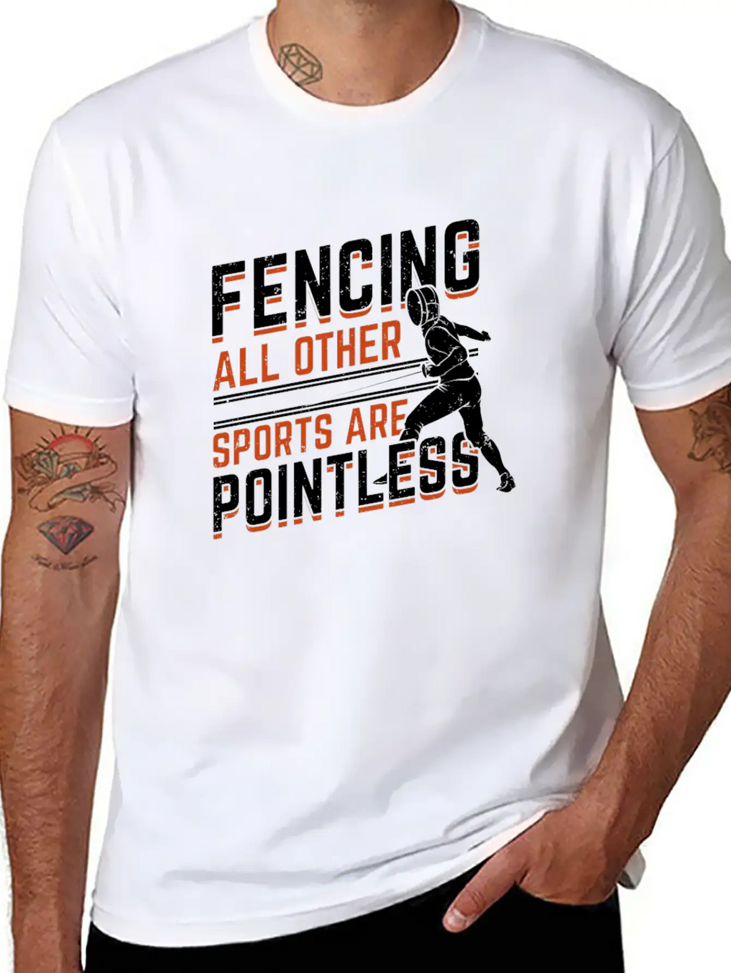 Fencing Sport Fencer Gift Essential Cotton Tee For Daily Outfits – Unisex Style