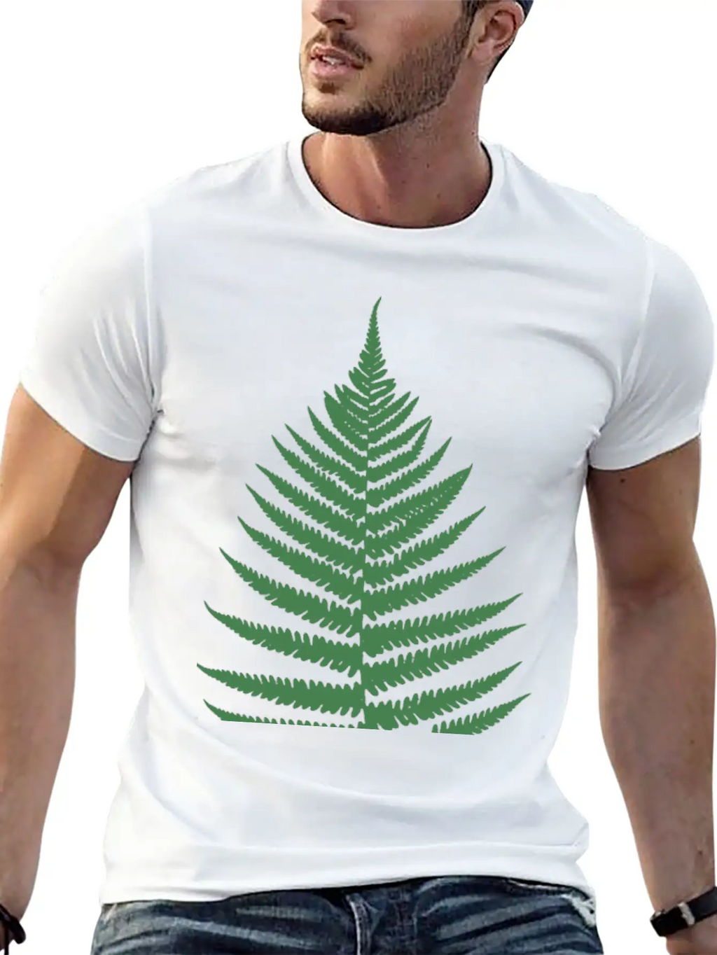 Fern Leaf Unisex Short Sleeve Soft Cotton T-Shirt – Casual Everyday Wear