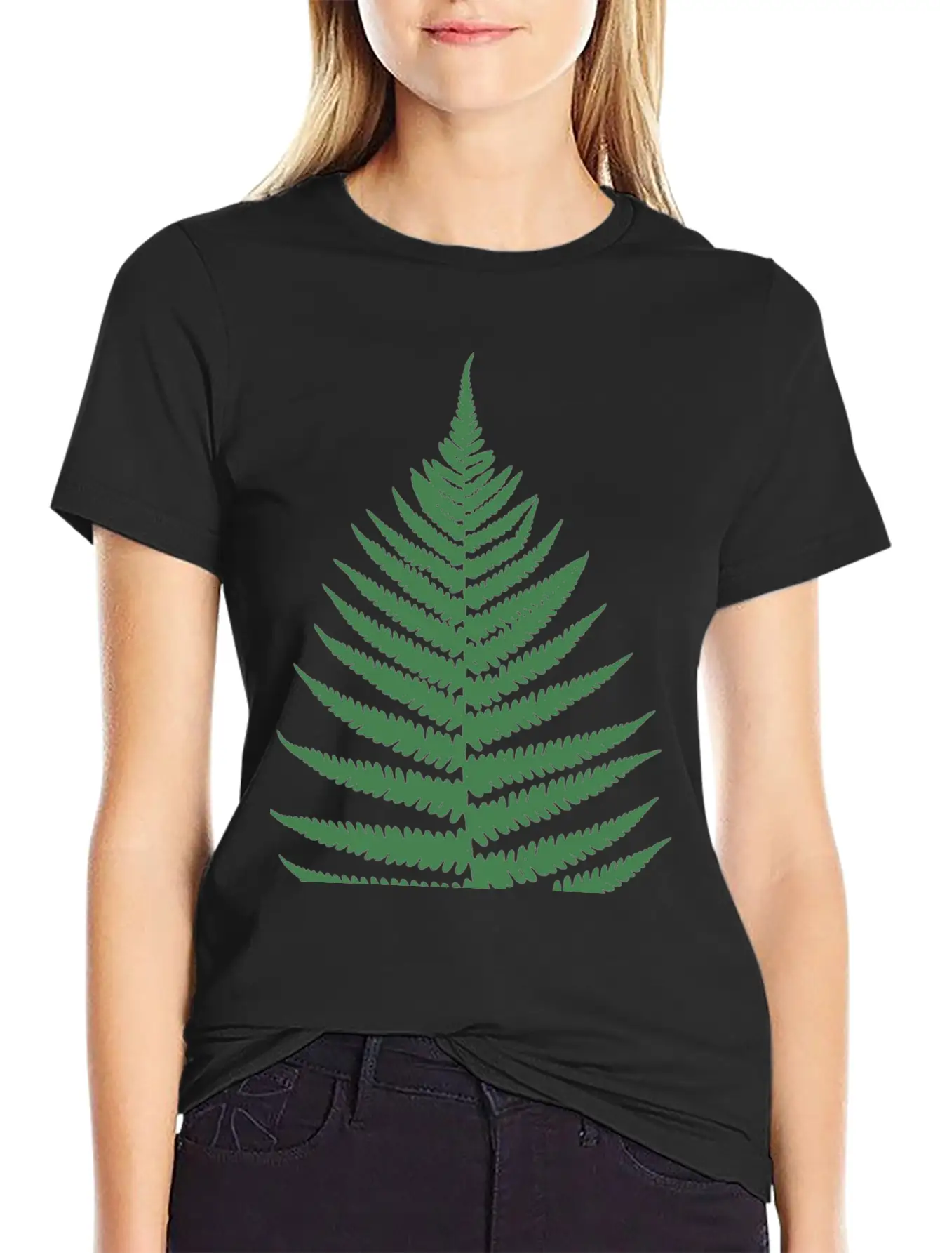 Fern Leaf Unisex Short Sleeve Soft Cotton T-Shirt – Casual Everyday Wear