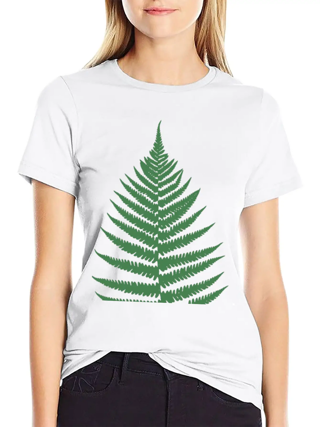 Fern Leaf Unisex Short Sleeve Soft Cotton T-Shirt – Casual Everyday Wear
